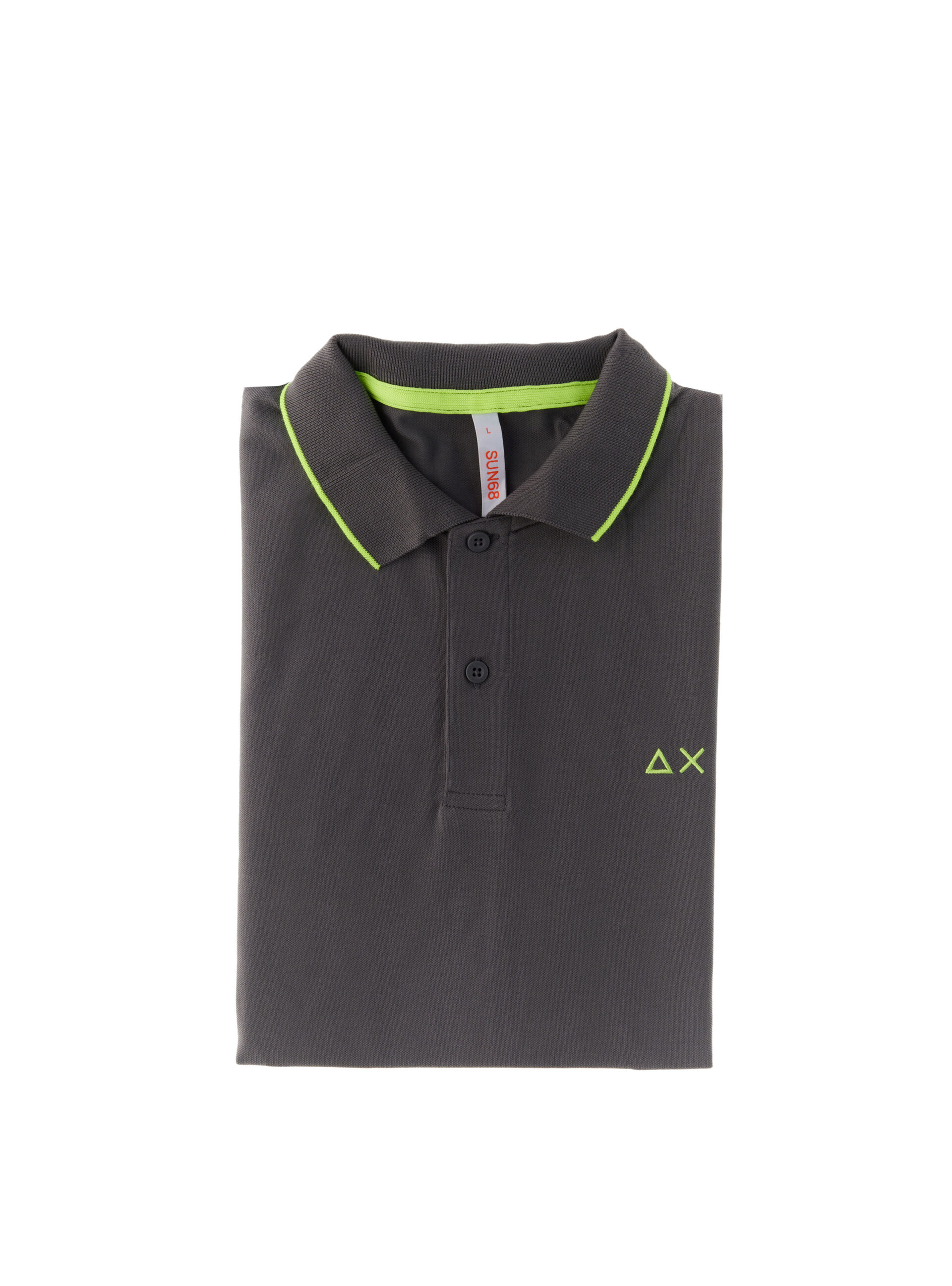 SUN68 Polo in cotone GRIGIO SCURO
