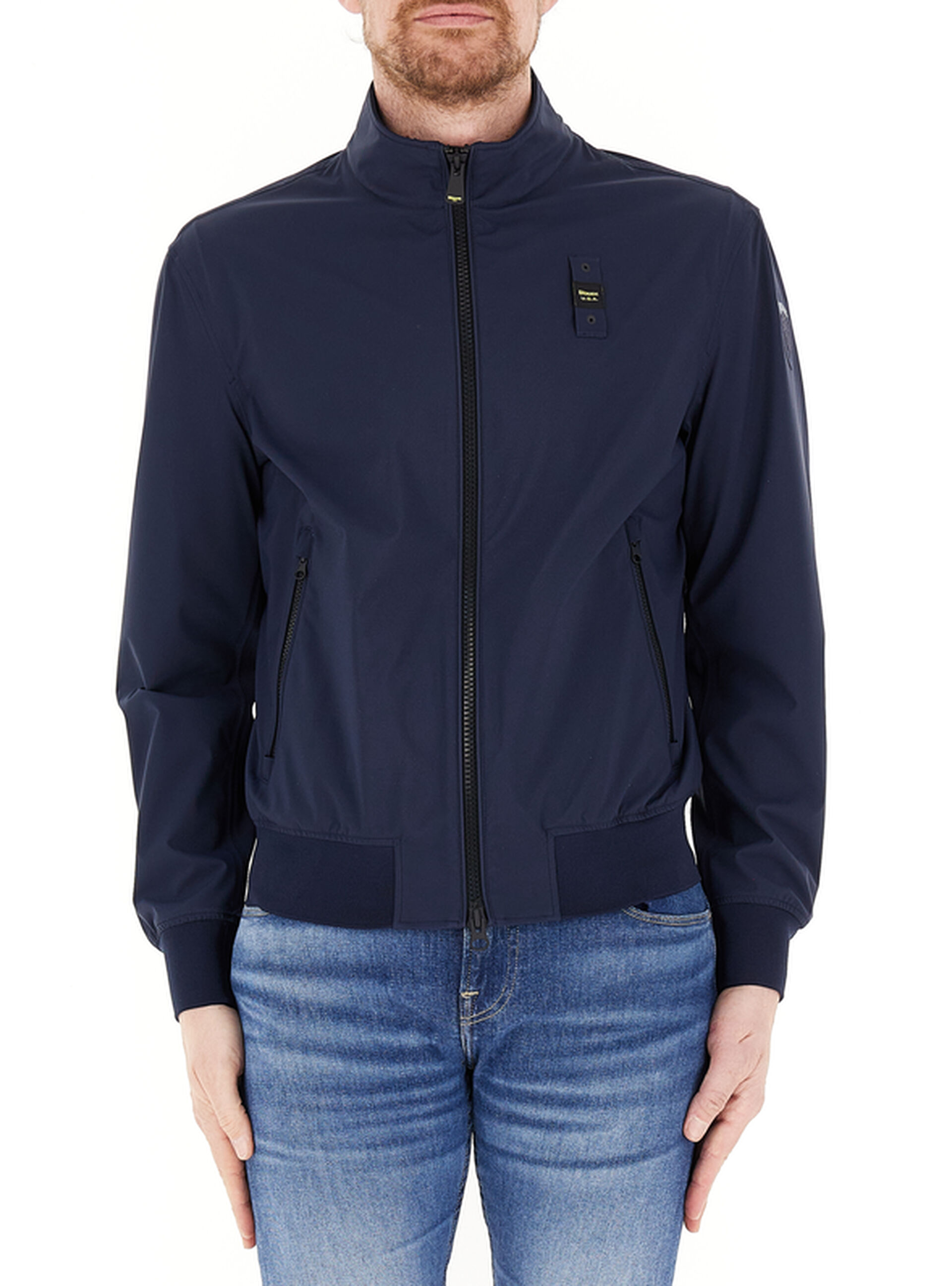 Giubbino con zip BLU NOTTE M
