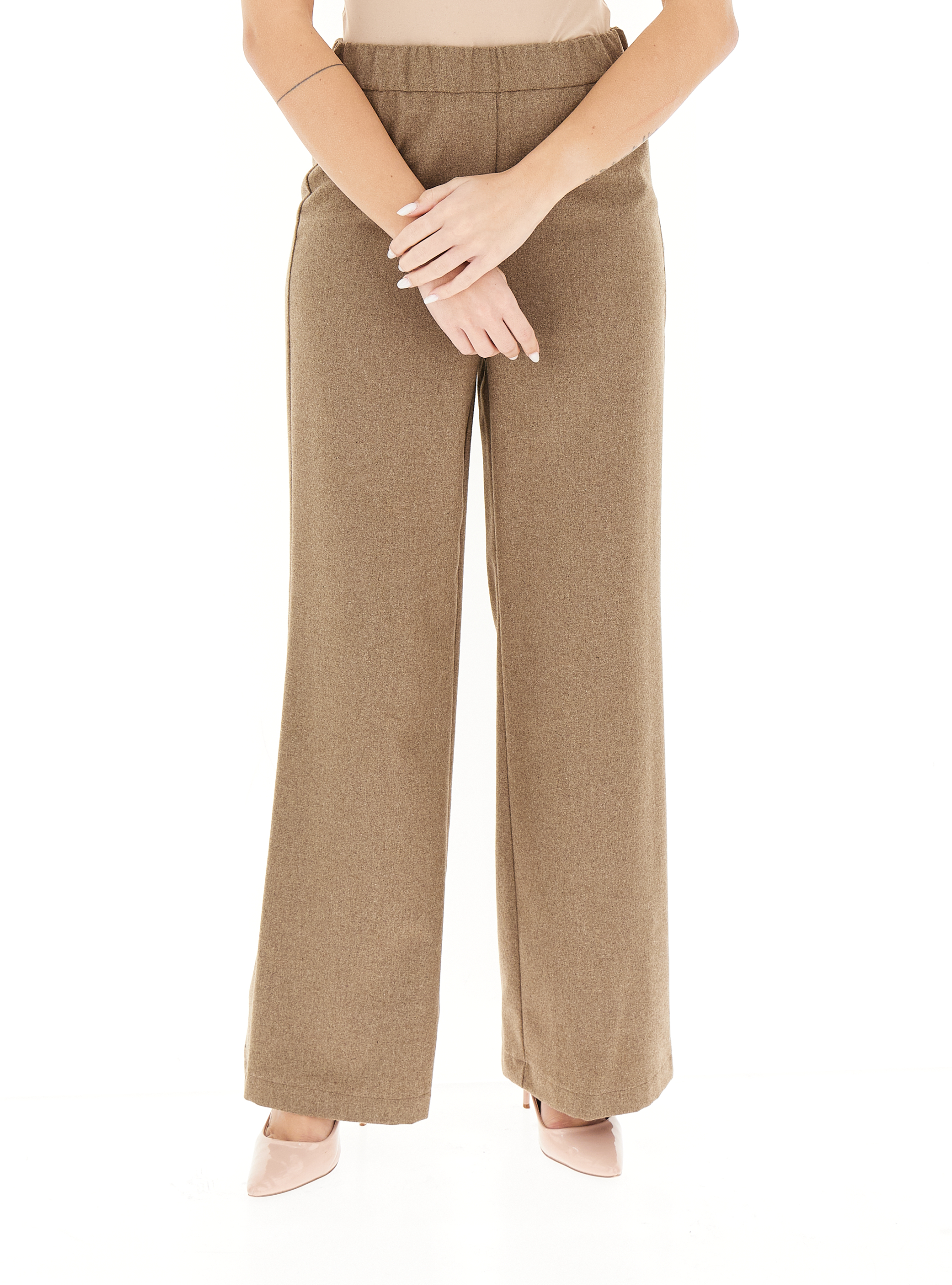 VICOLO Pantalone wide leg SABBIA S