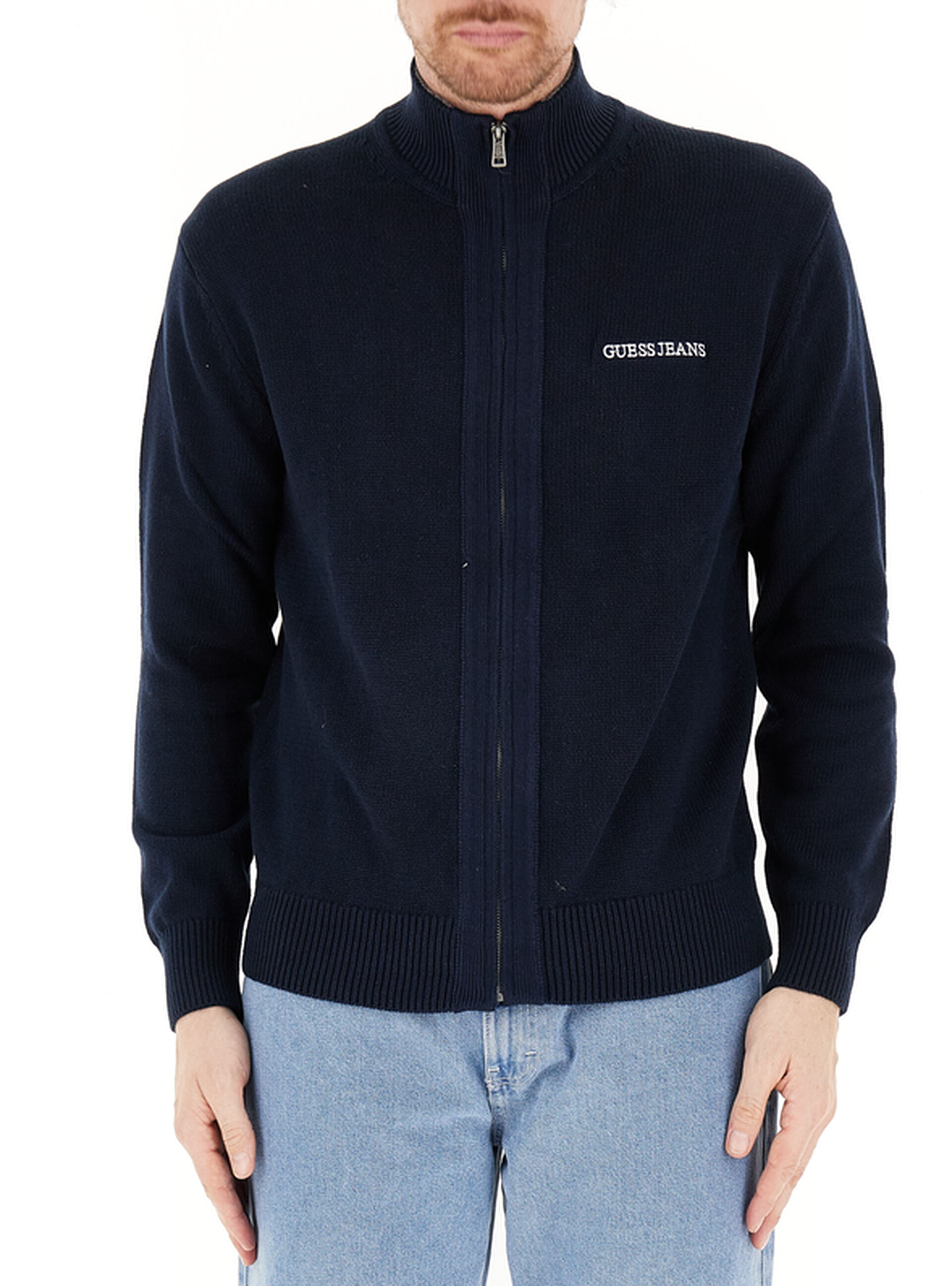 Maglione con zip BLU NOTTE