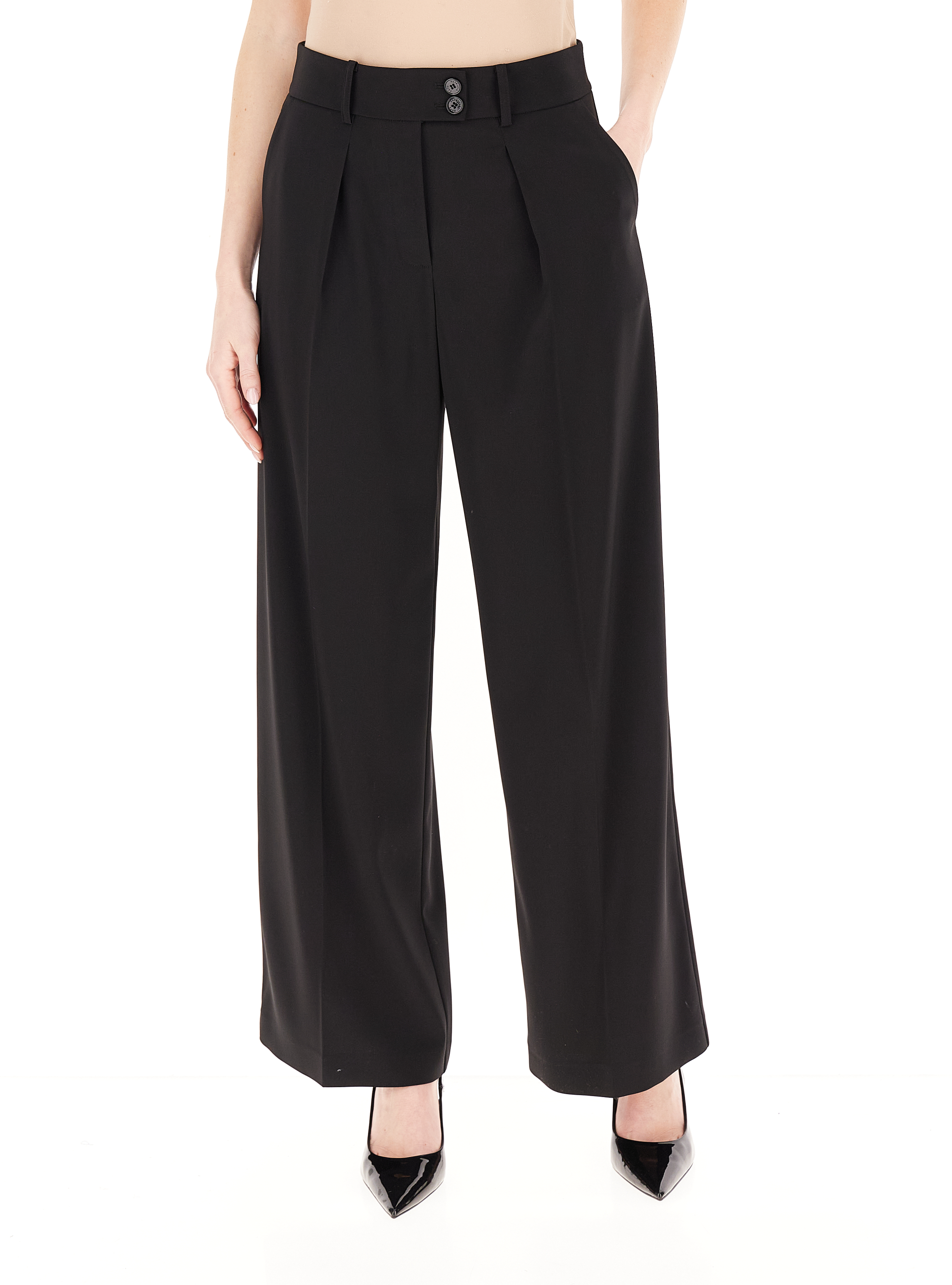 Pantalone wide leg NERO