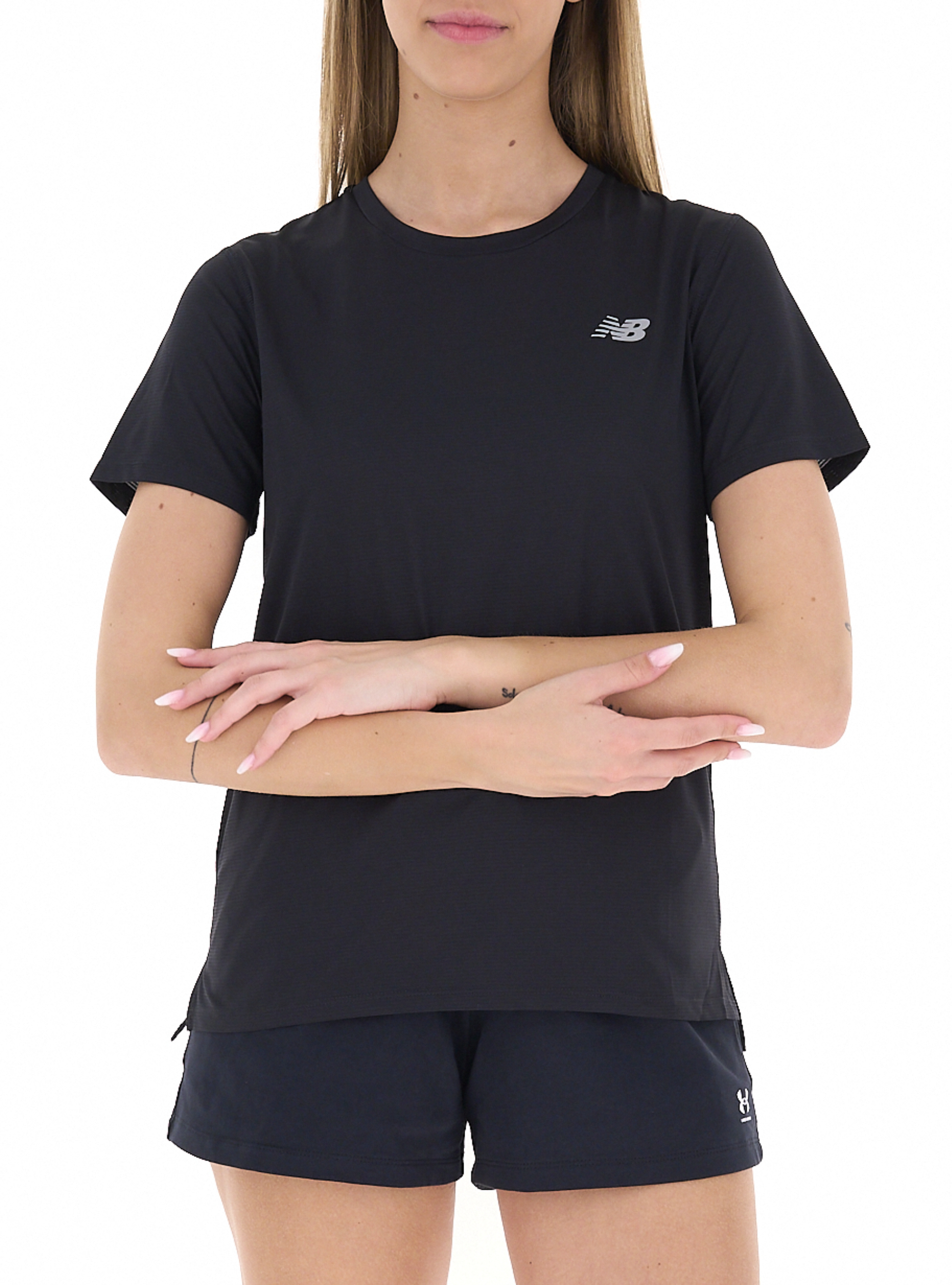 T-shirt tessuto tecnico NERO XS