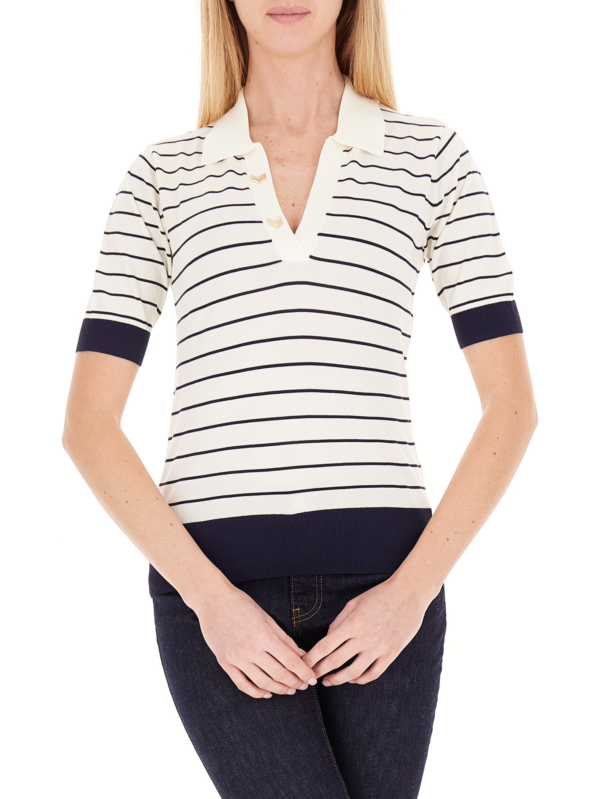 Maglia scollo V SPORT BIANCO