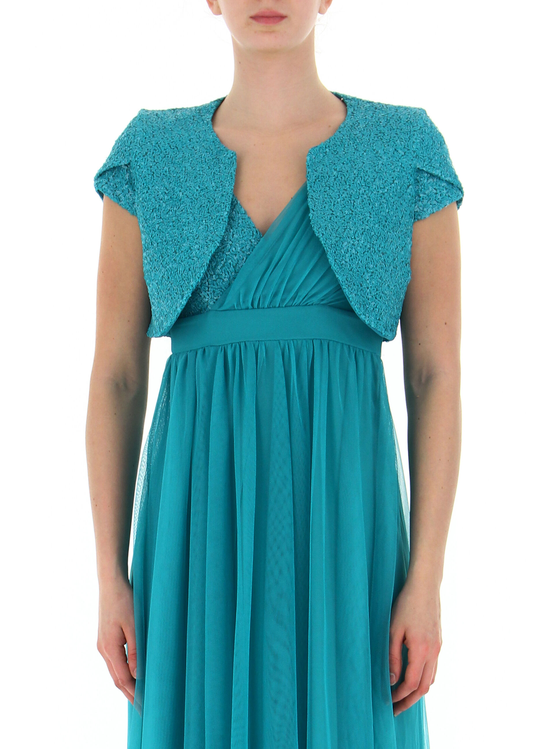 Coprispalle in paillettes VERDE