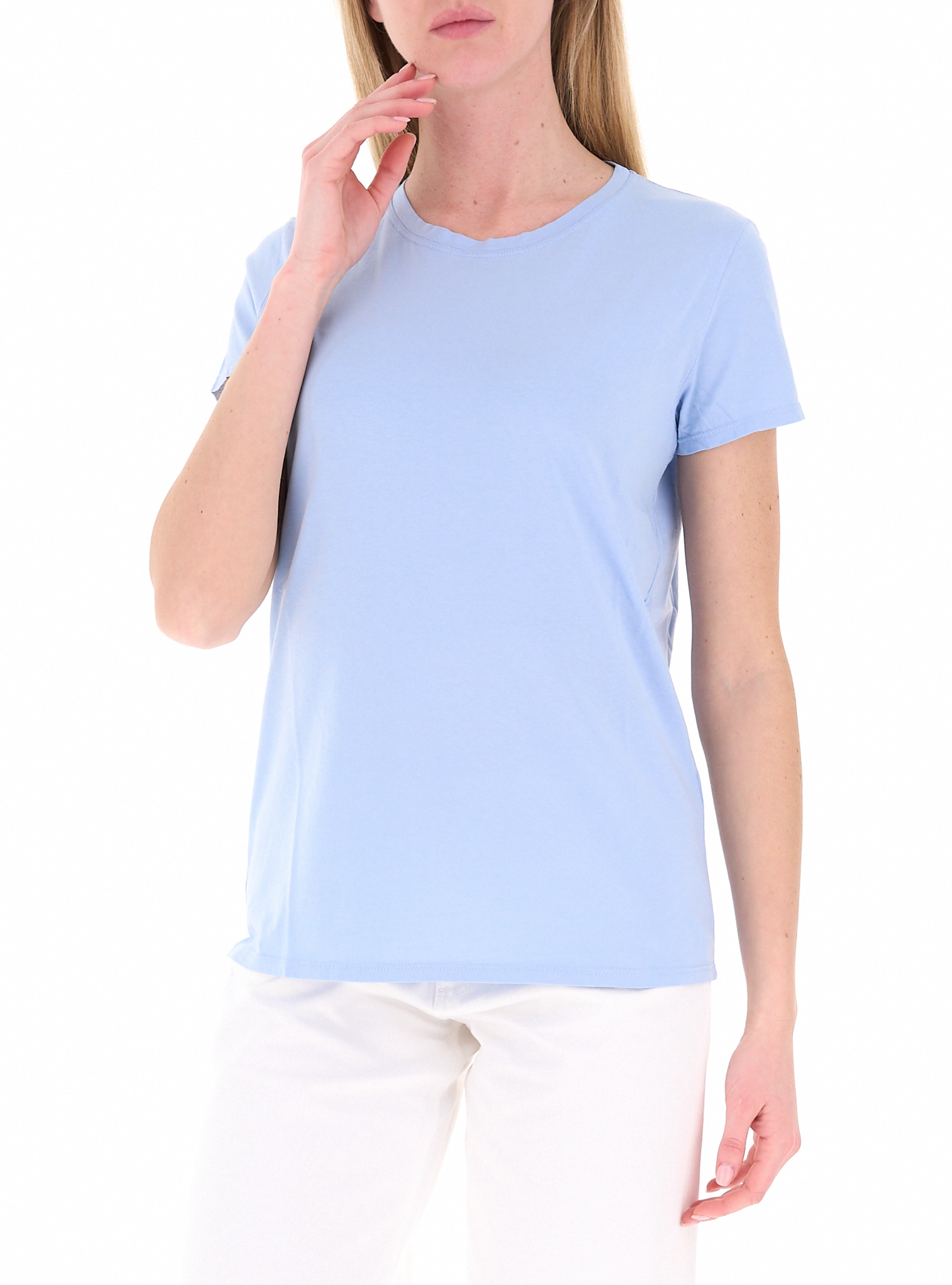 VICOLO T-shirt in cotone CELESTE