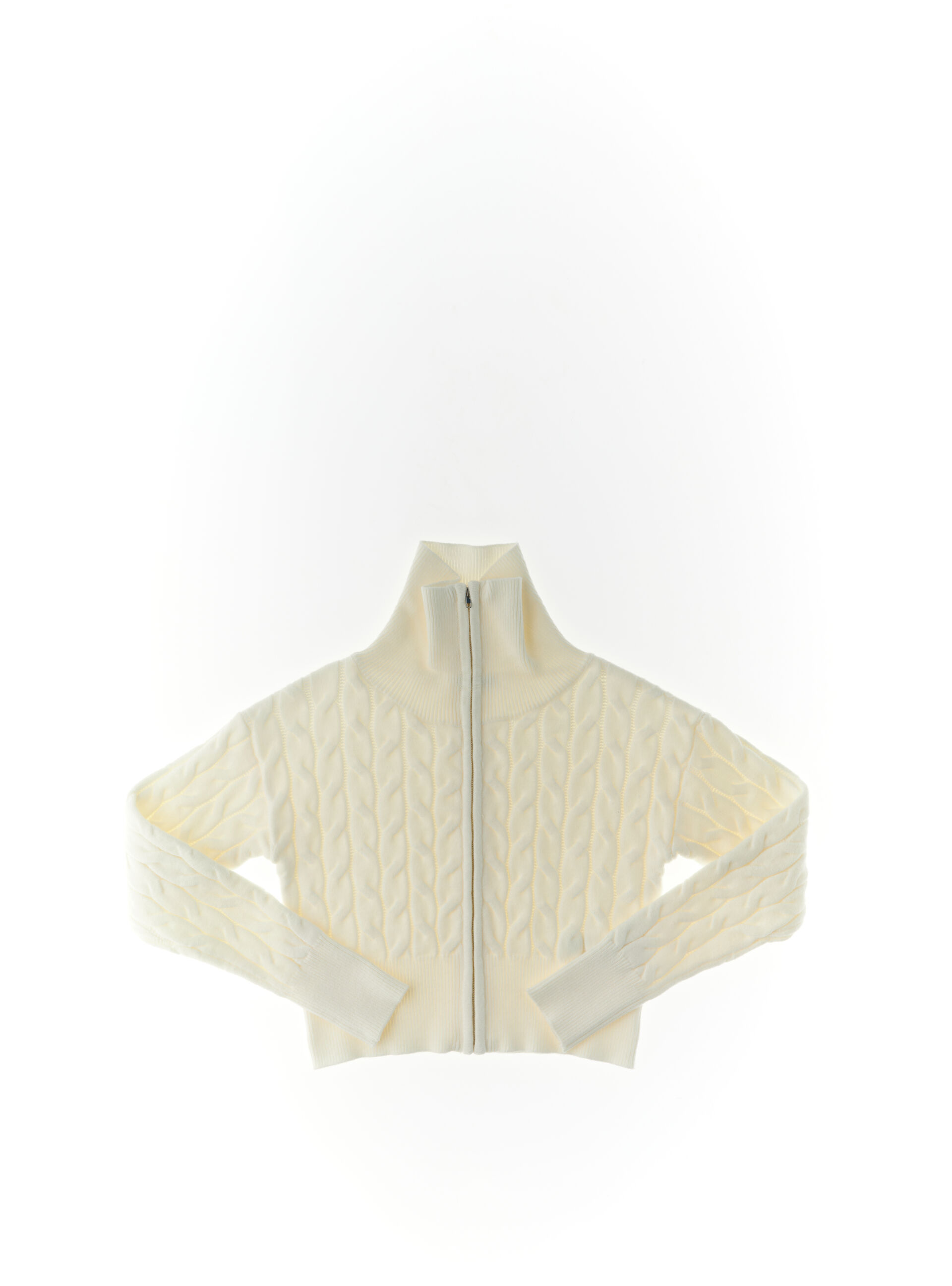 E.L.S.Y. Cardigan con zip AVORIO
