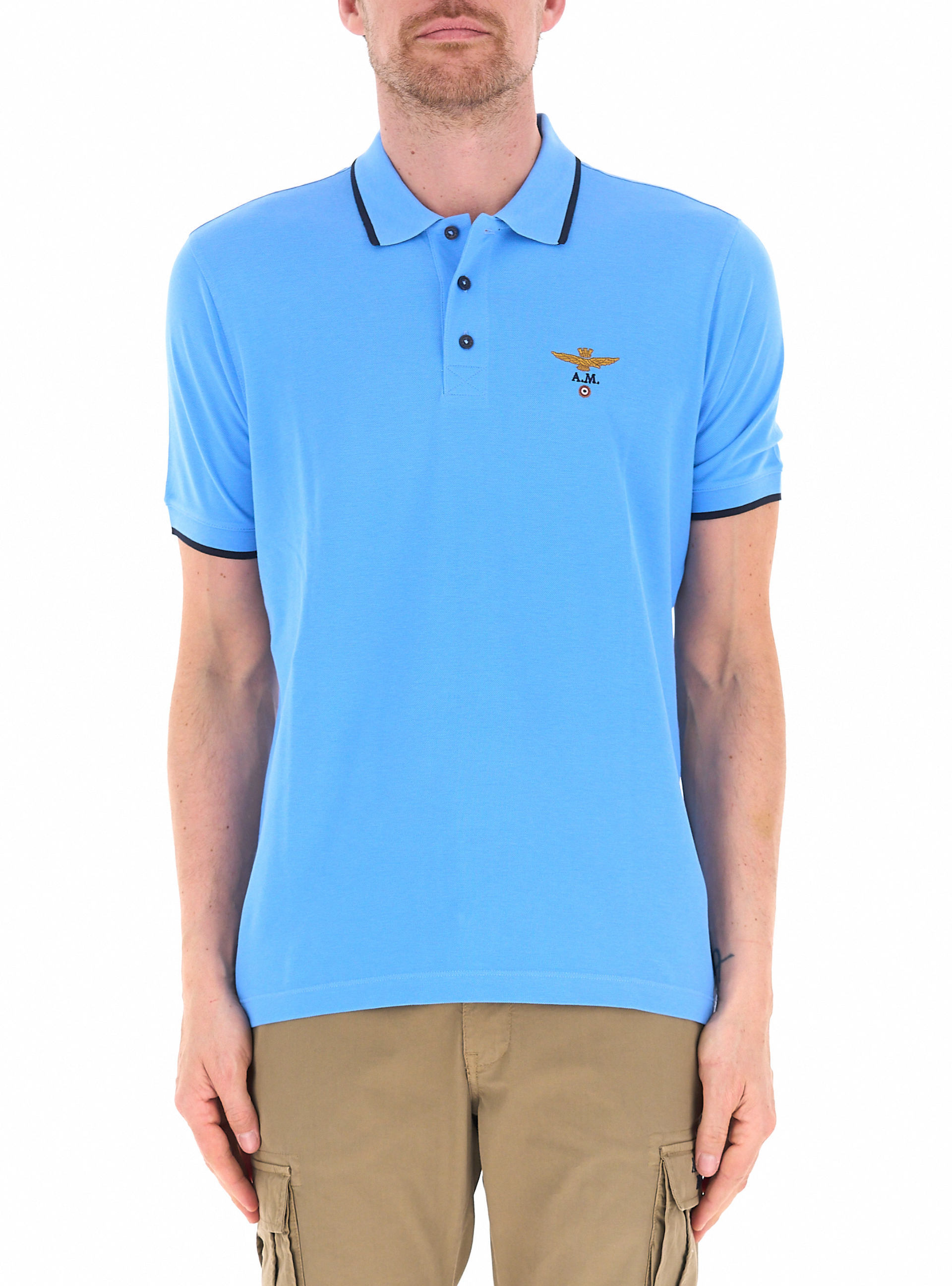 Polo maniche corte AZZURRO