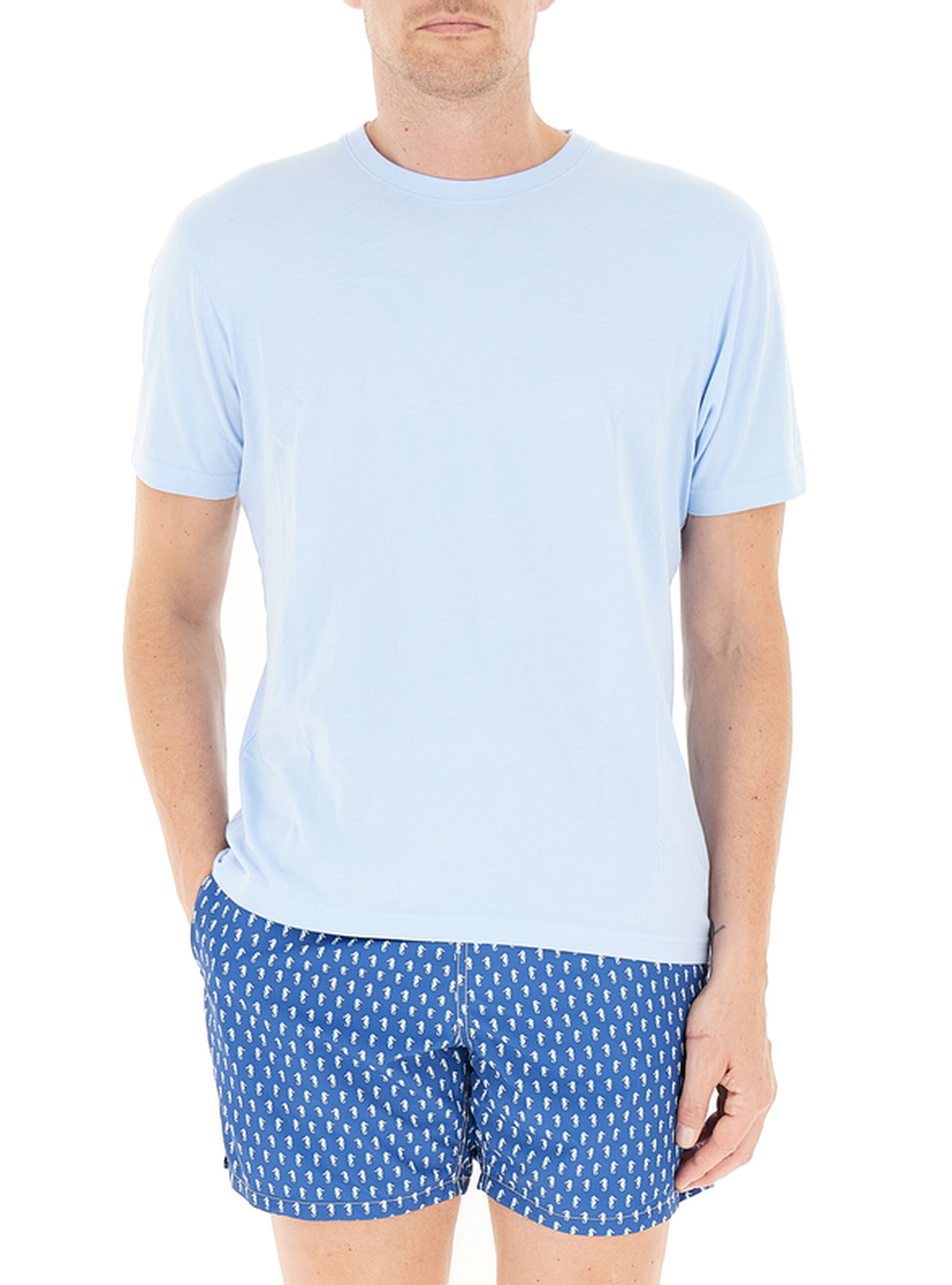 T-shirt in cotone AZZURRO CHIARO XL