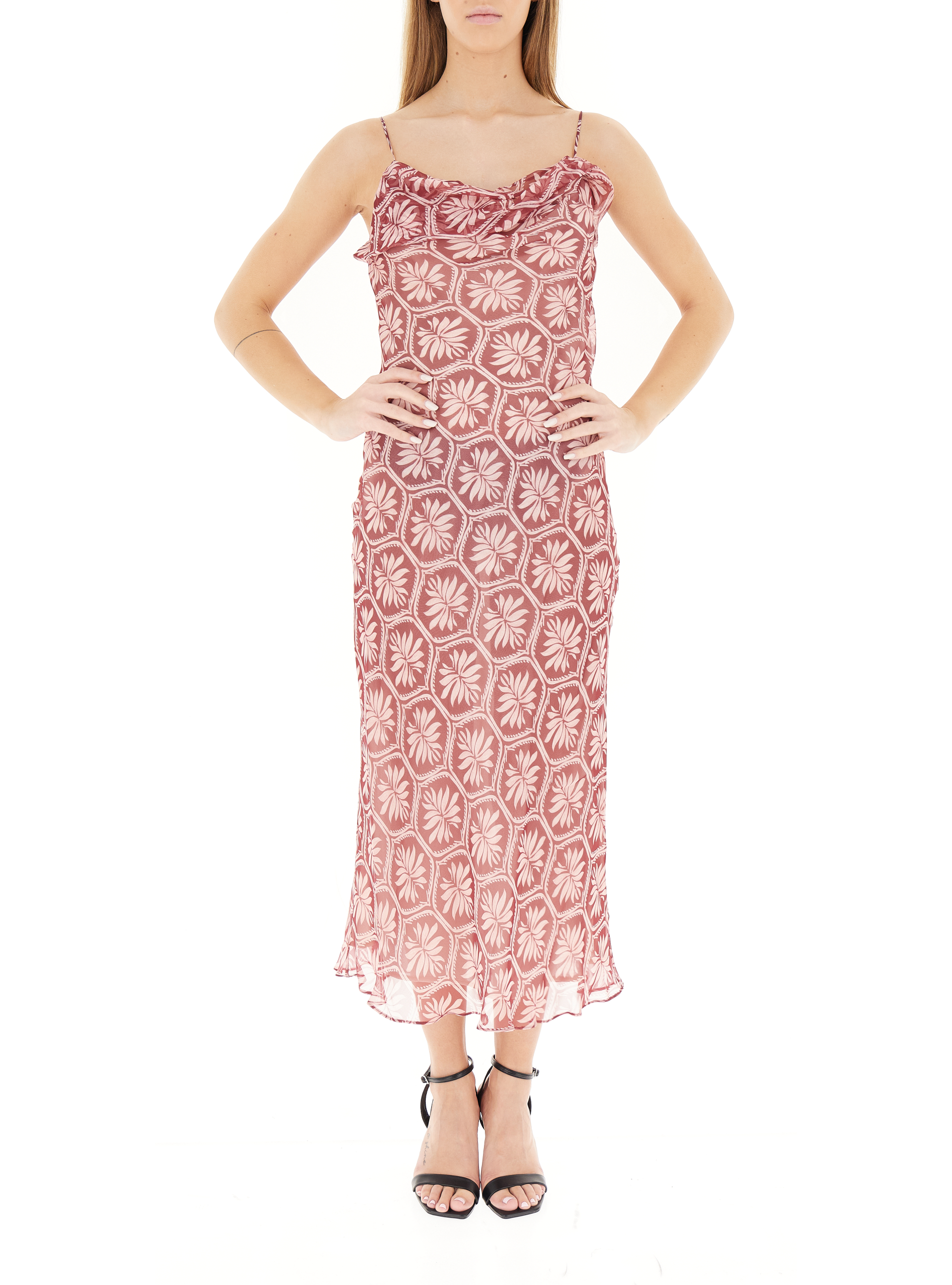 Abito con spalline ROSA SCURO