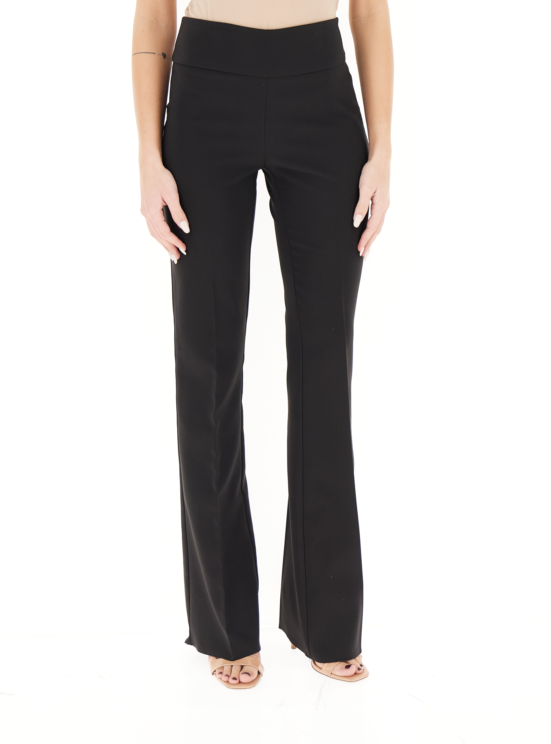 Pantalone flare NERO S