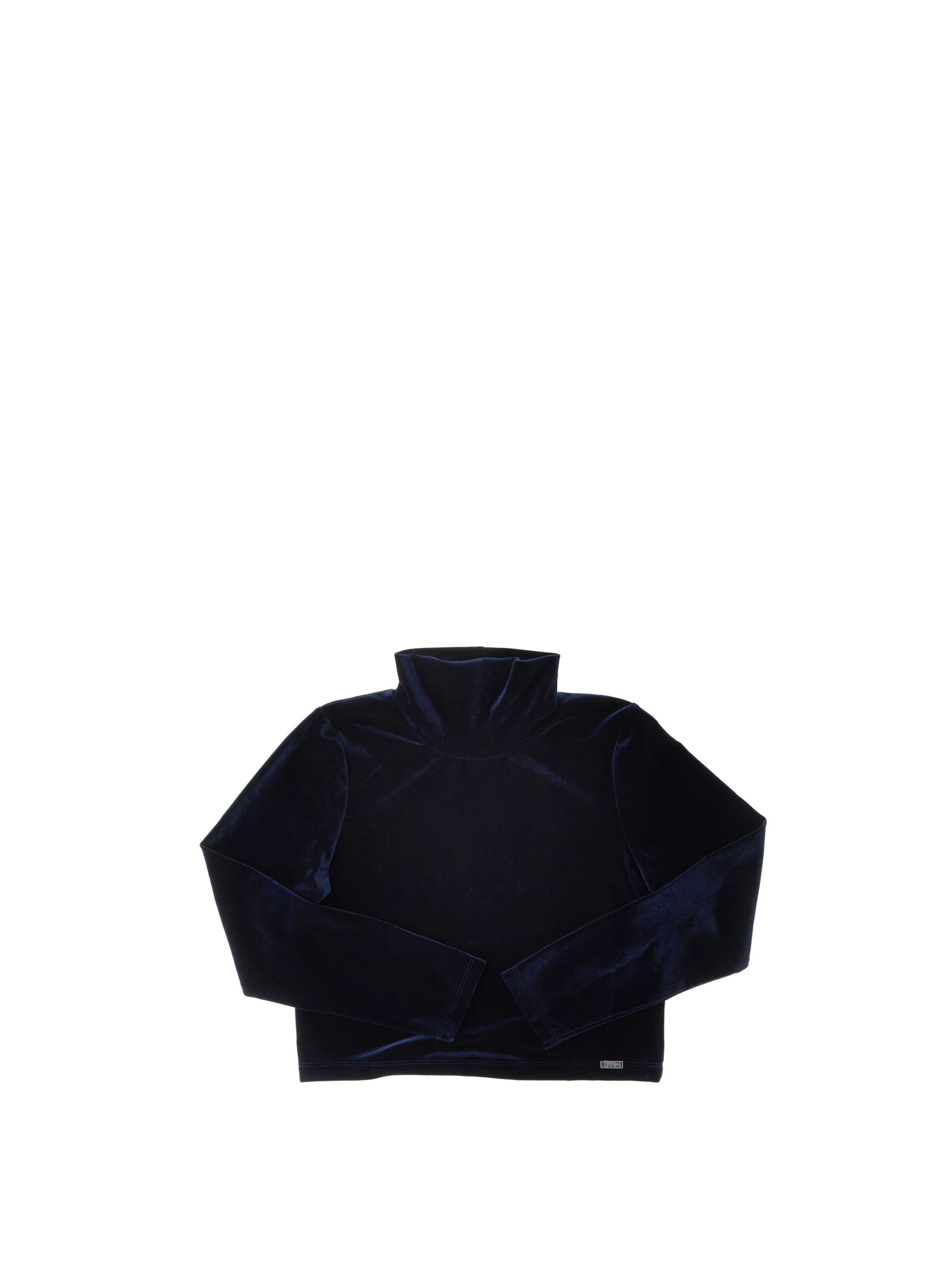 Dolcevita in velluto JUNIOR BLU NAVY