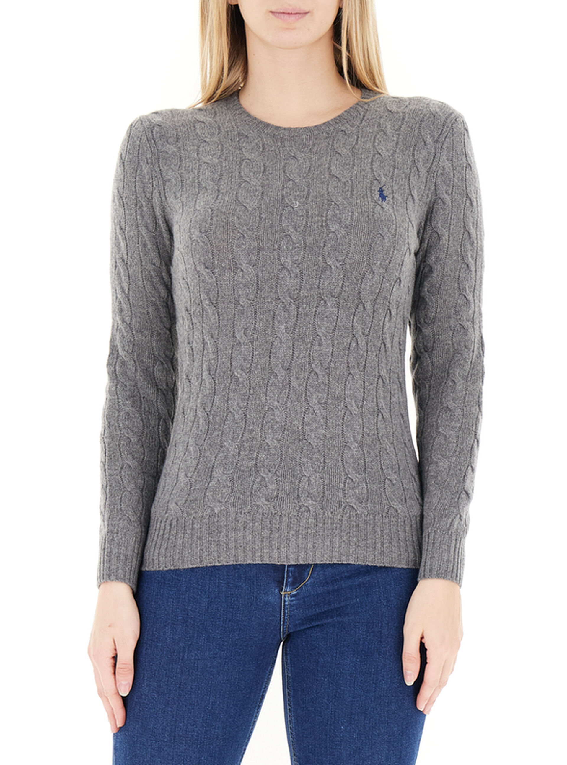 Maglione a trecce GRIGIO L