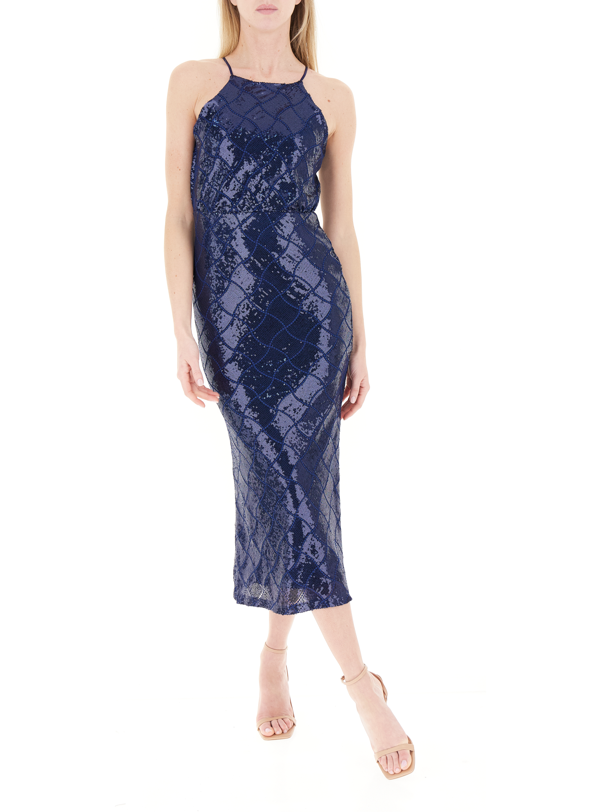Abito con paillettes BLU SCURO L