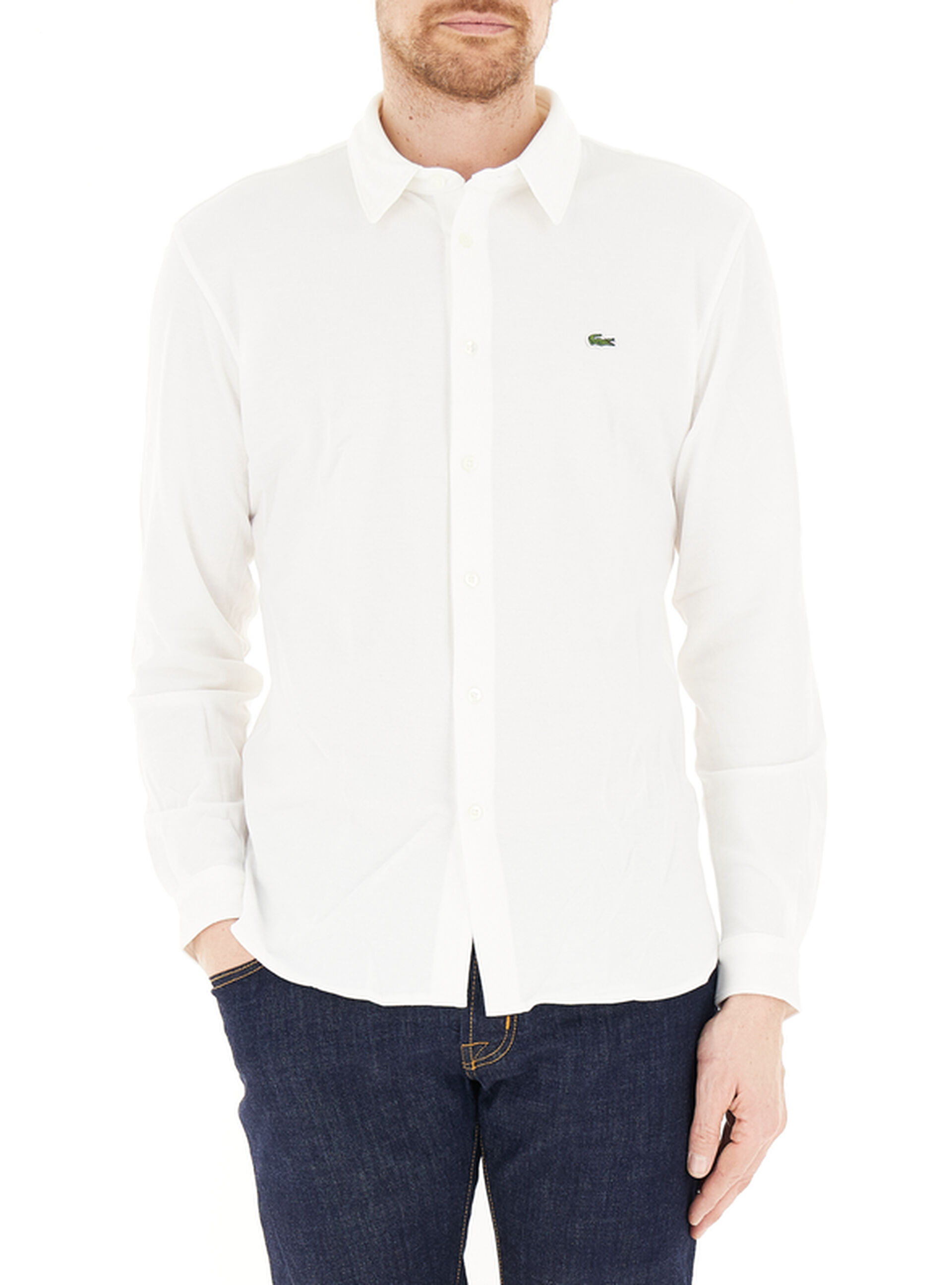 Lacoste Camicia in cotone PANNA 41