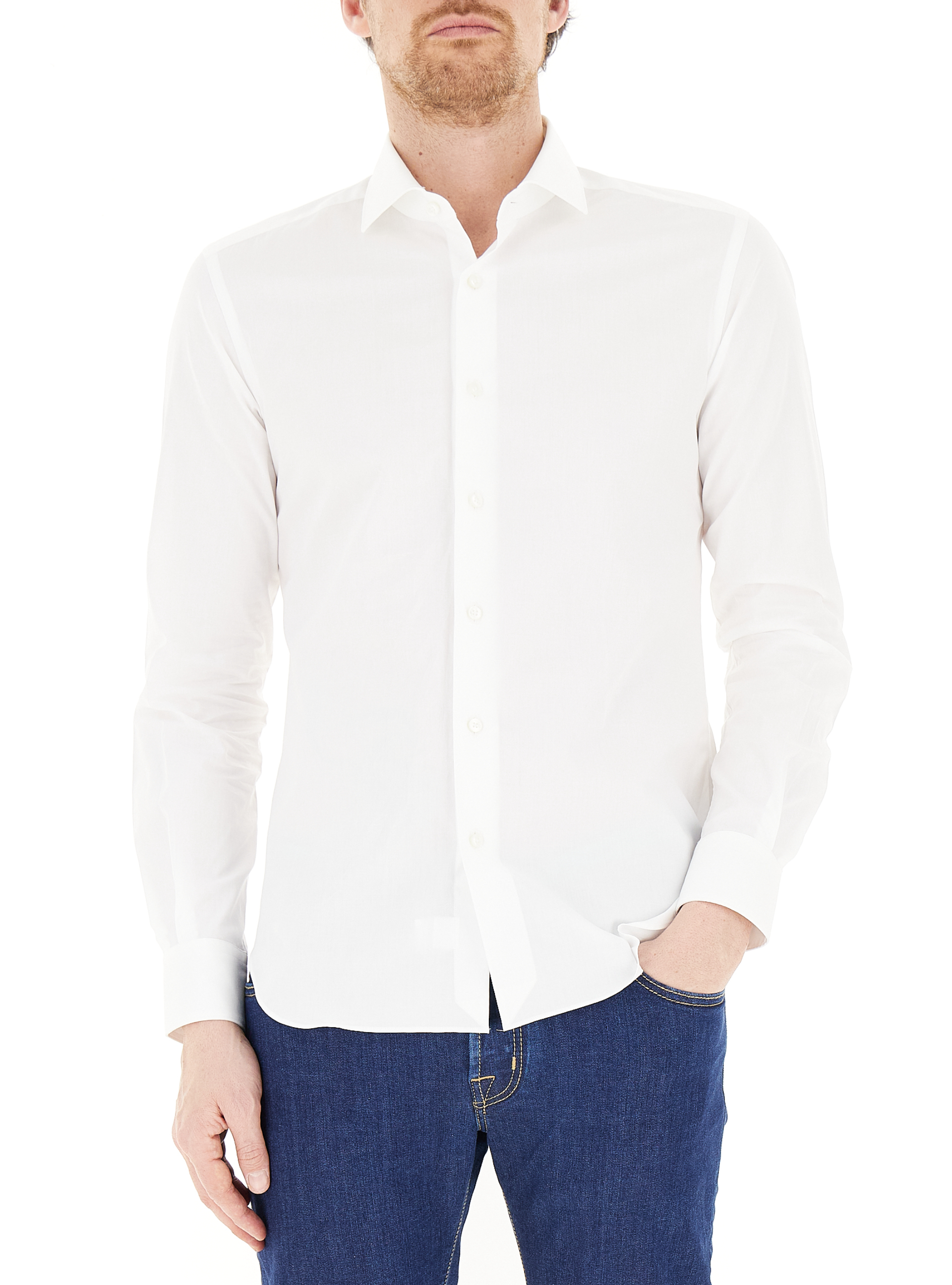 Camicia slim supercotone BIANCO