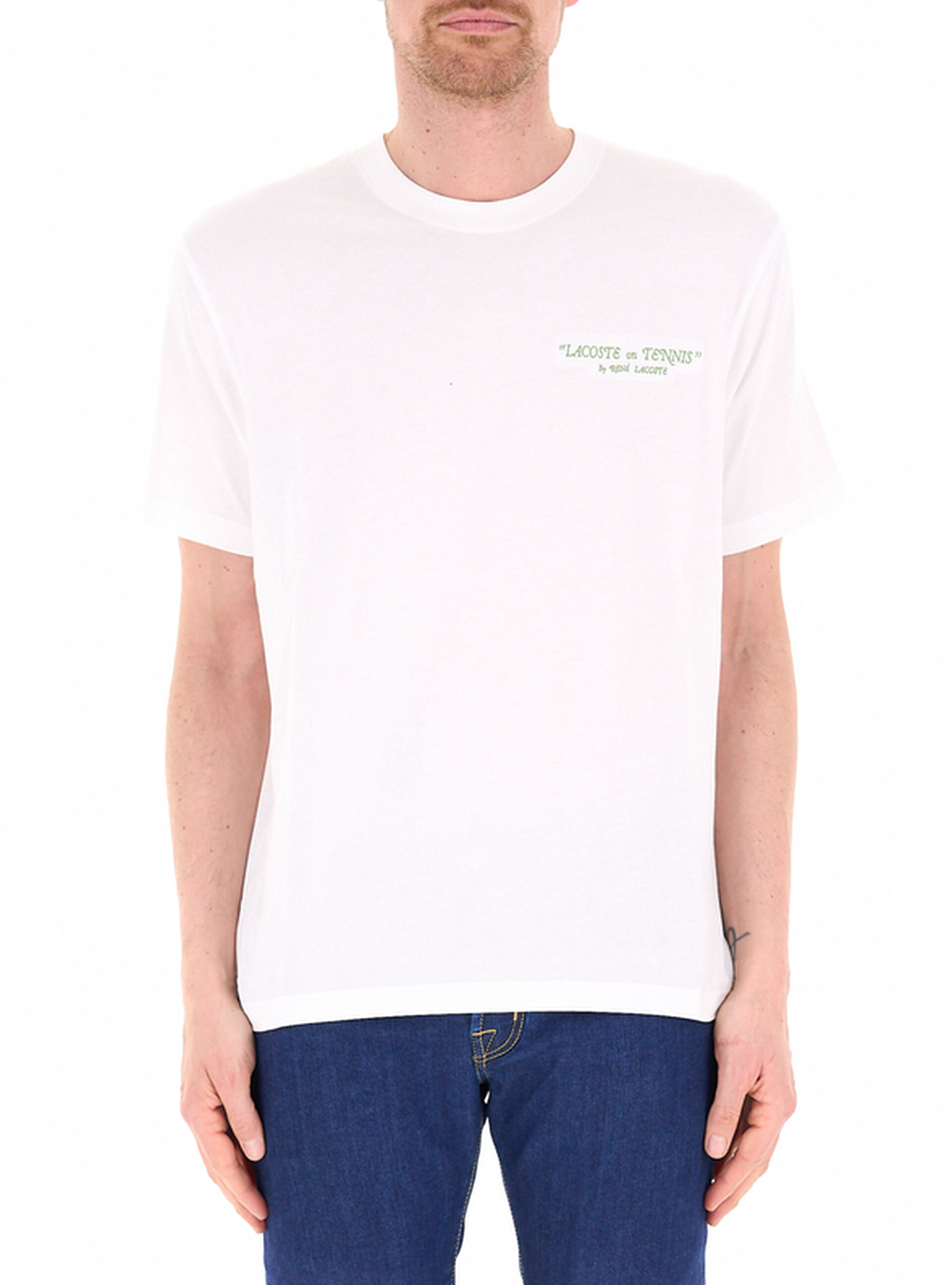 Lacoste T-shirt in cotone PANNA 4