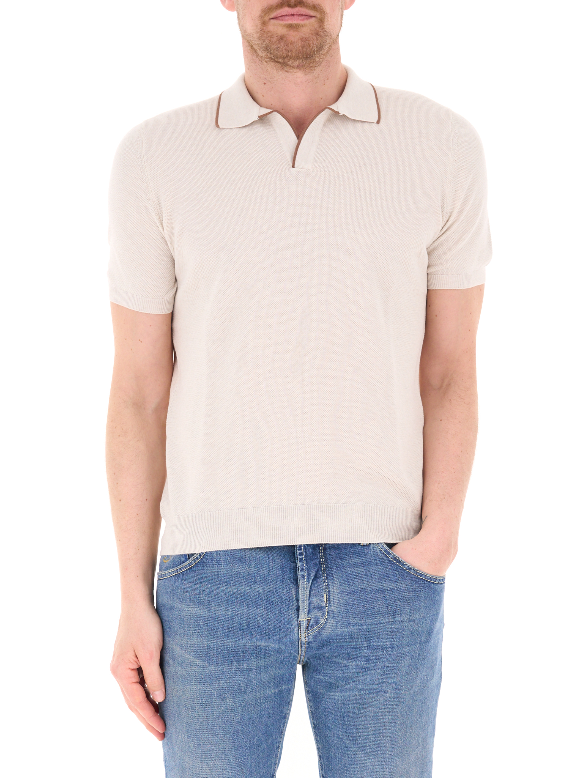Polo in cotone AVORIO 50