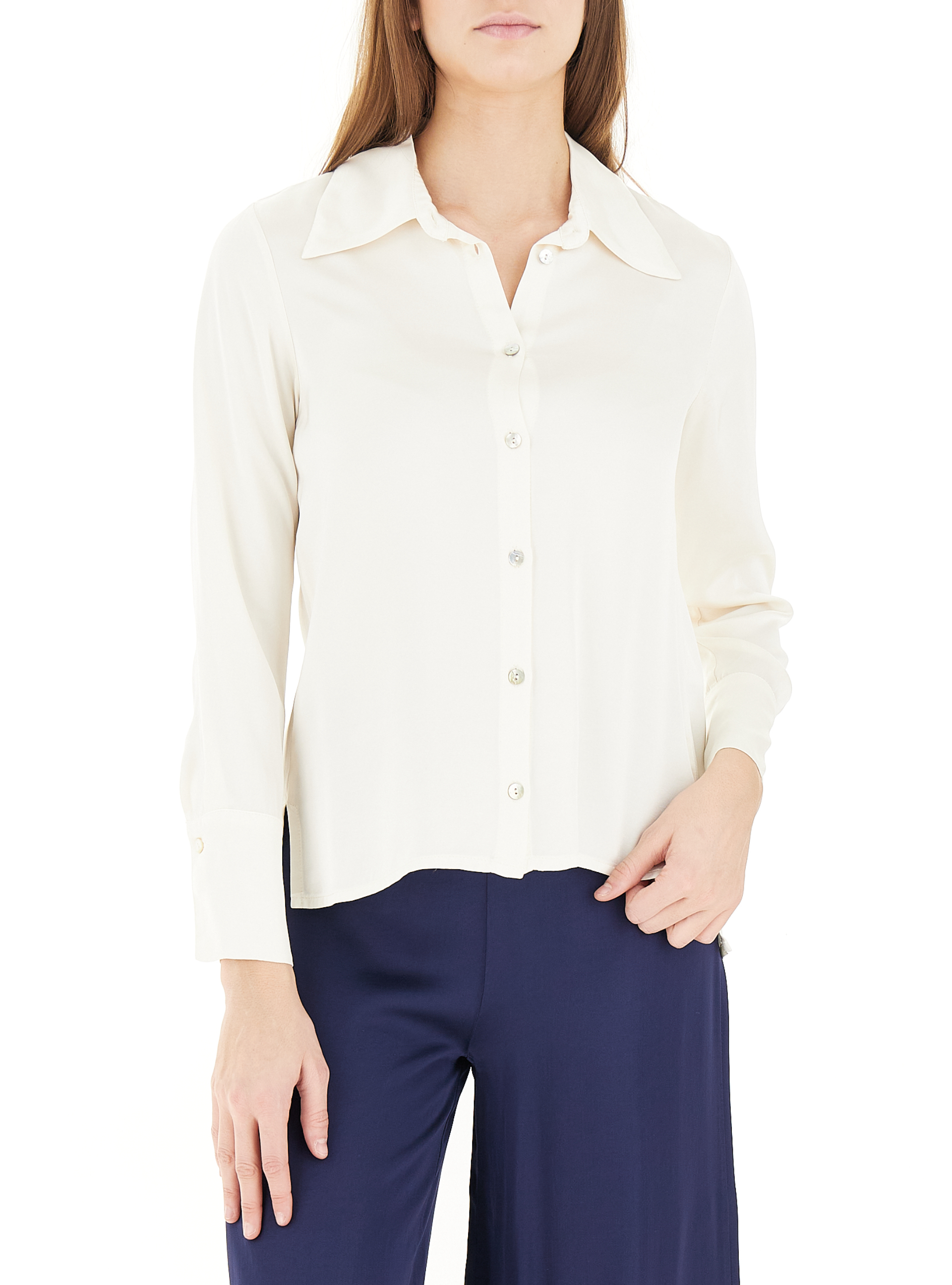 KOCCA Camicia in viscosa PANNA