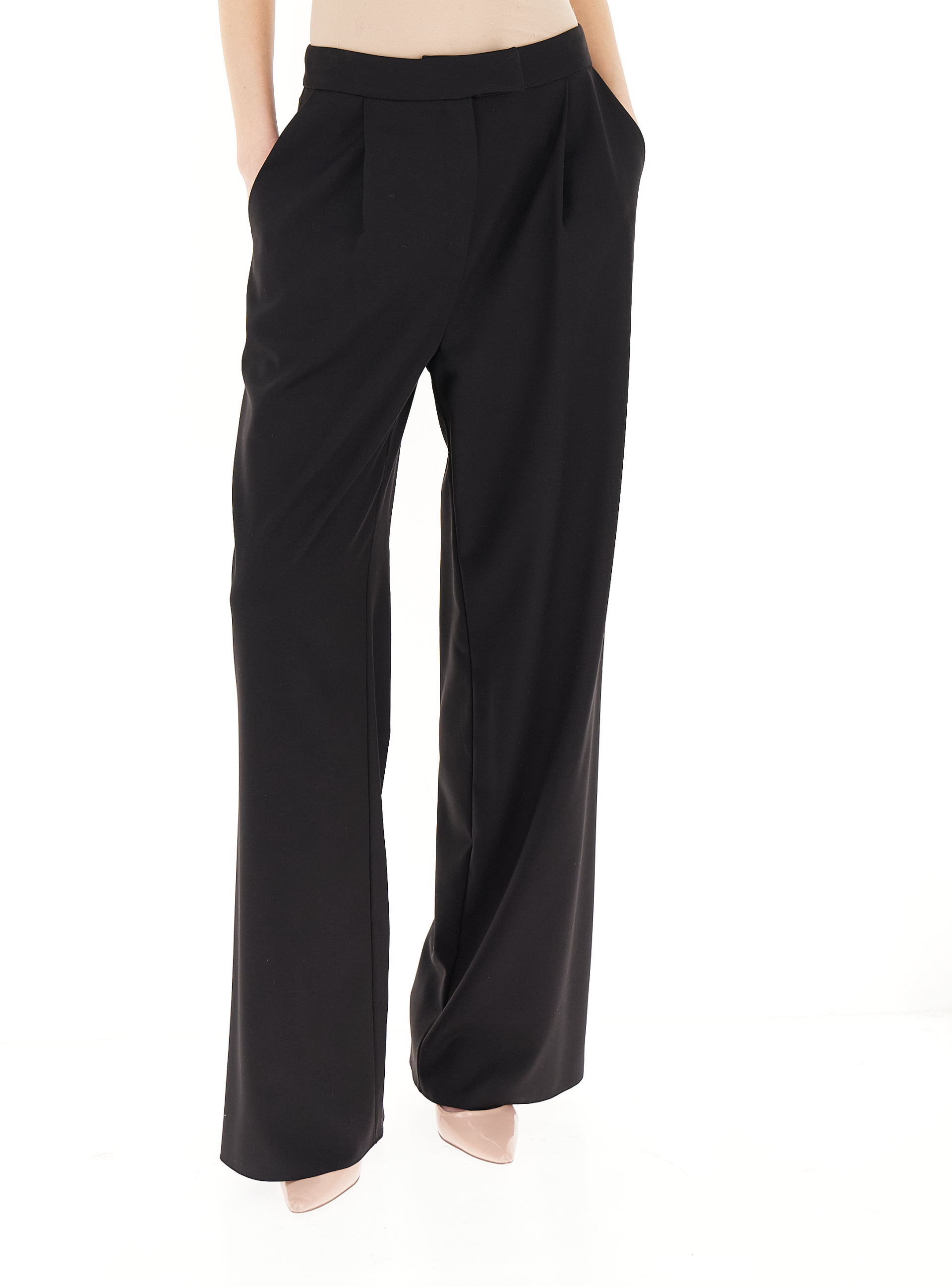 Pantalone wide leg NERO