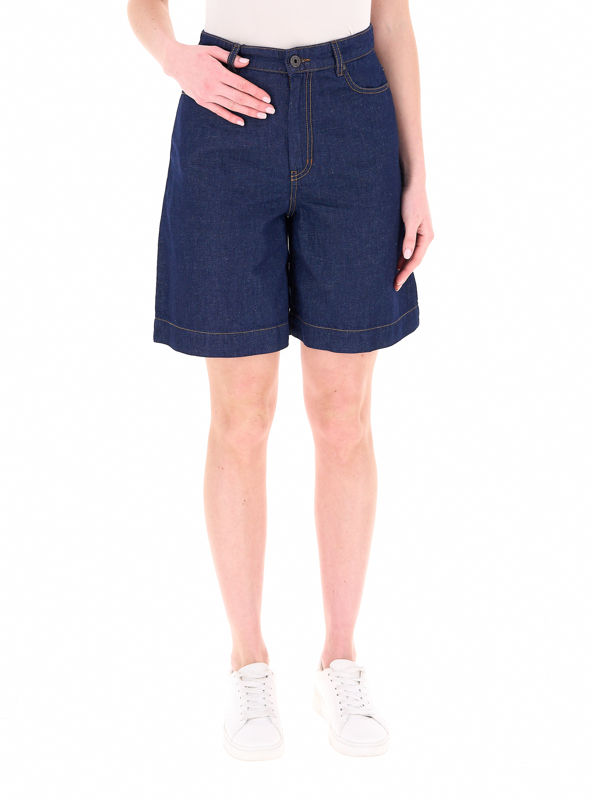 Bermuda in cotone BLU SCURO