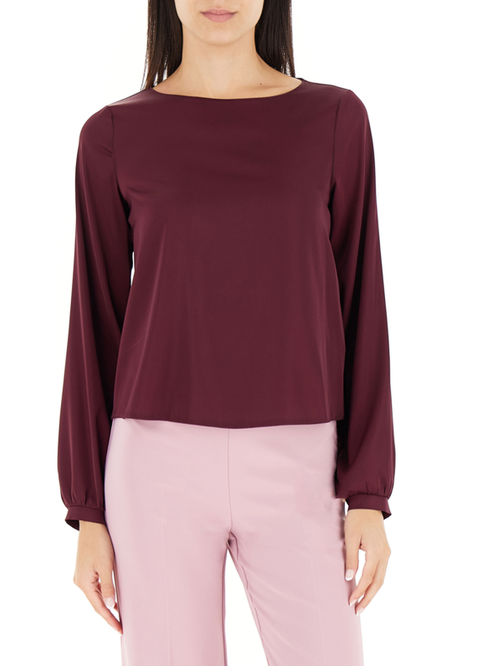 Blusa maniche lunghe BORDEAUX