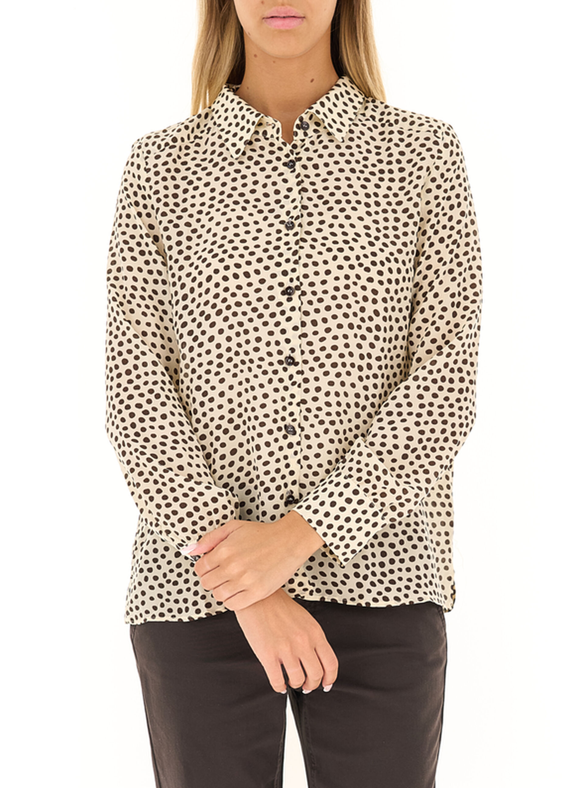 I BLUES Blusa in seta BEIGE