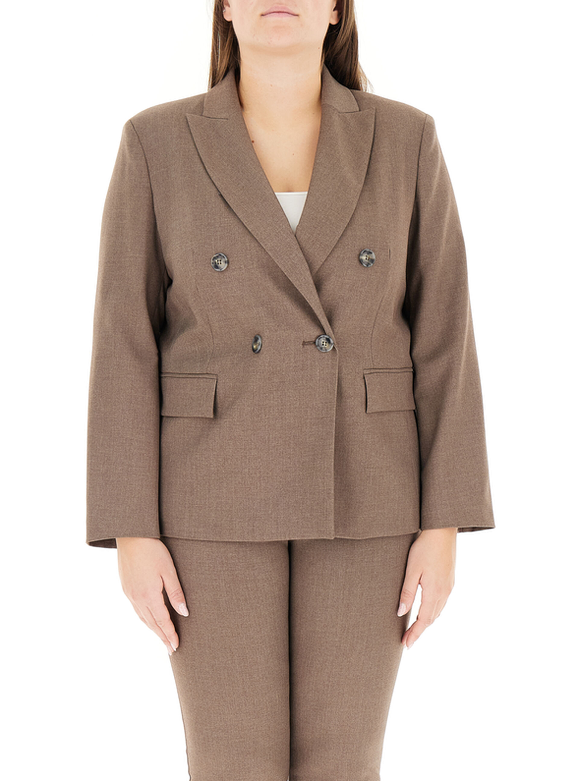 Blazer doppiopetto NOCCIOLA 21