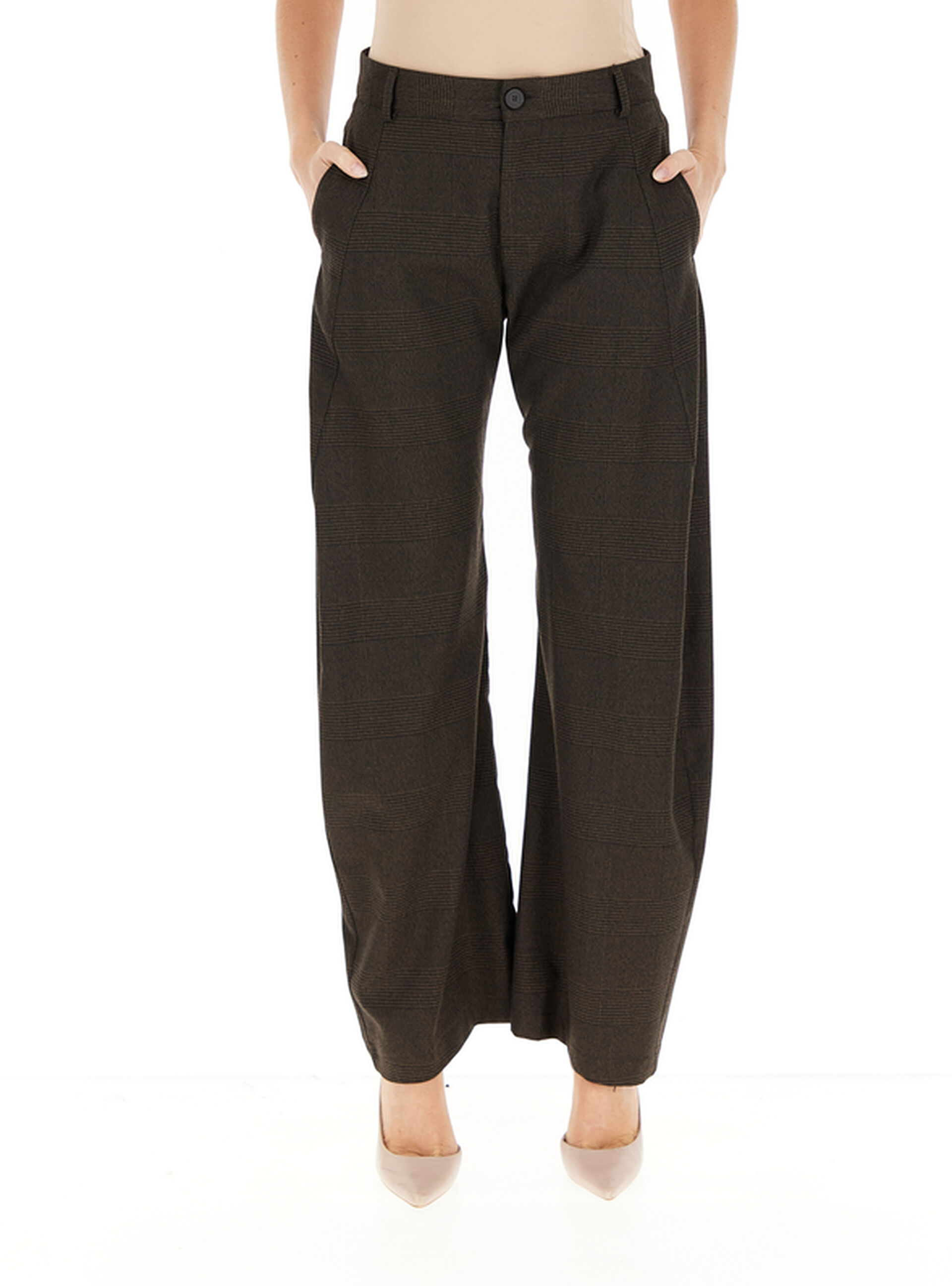Pantalone wide leg TESTA DI MORO