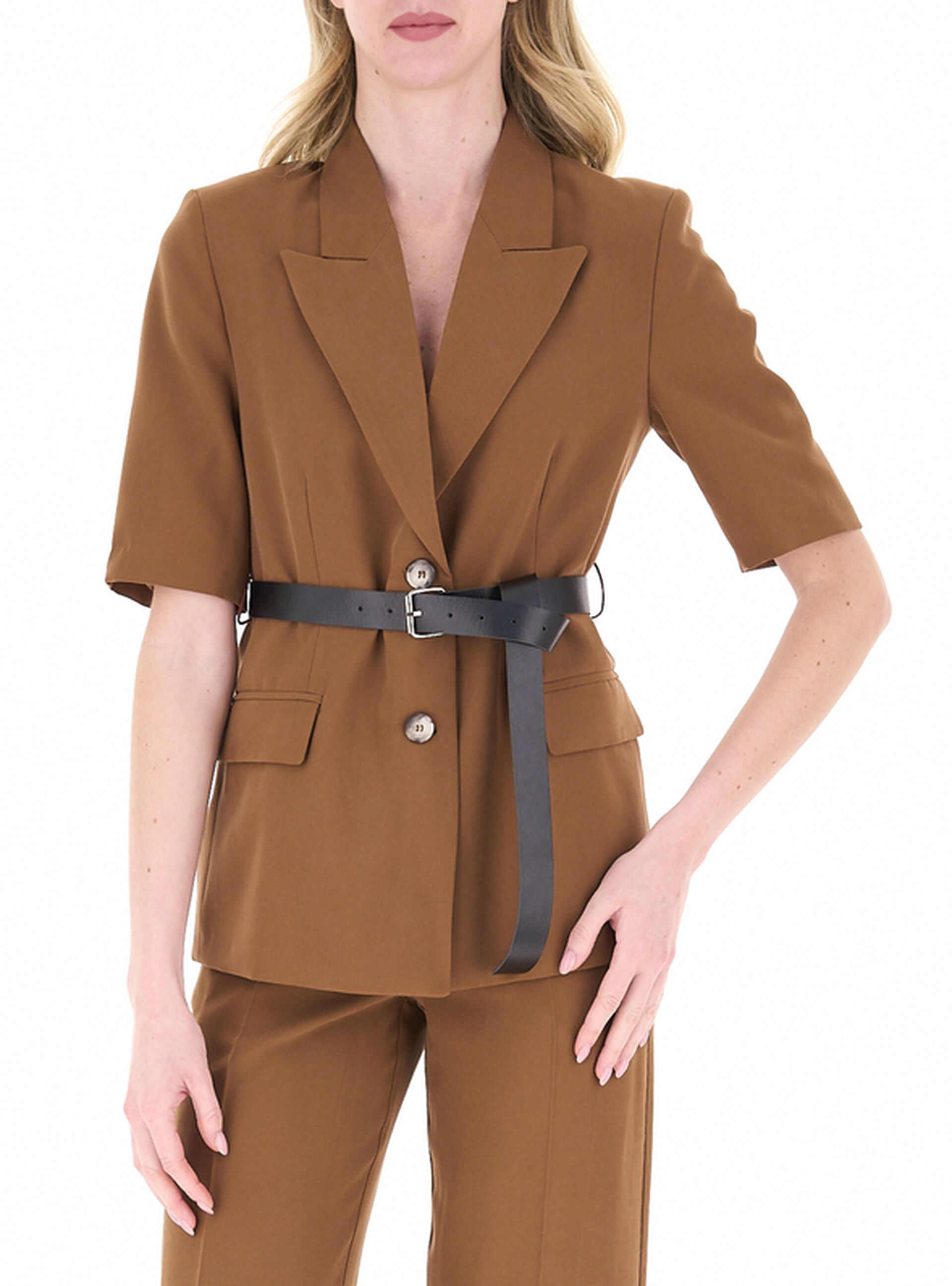 Blazer maniche corte MARRONE CHIARO S