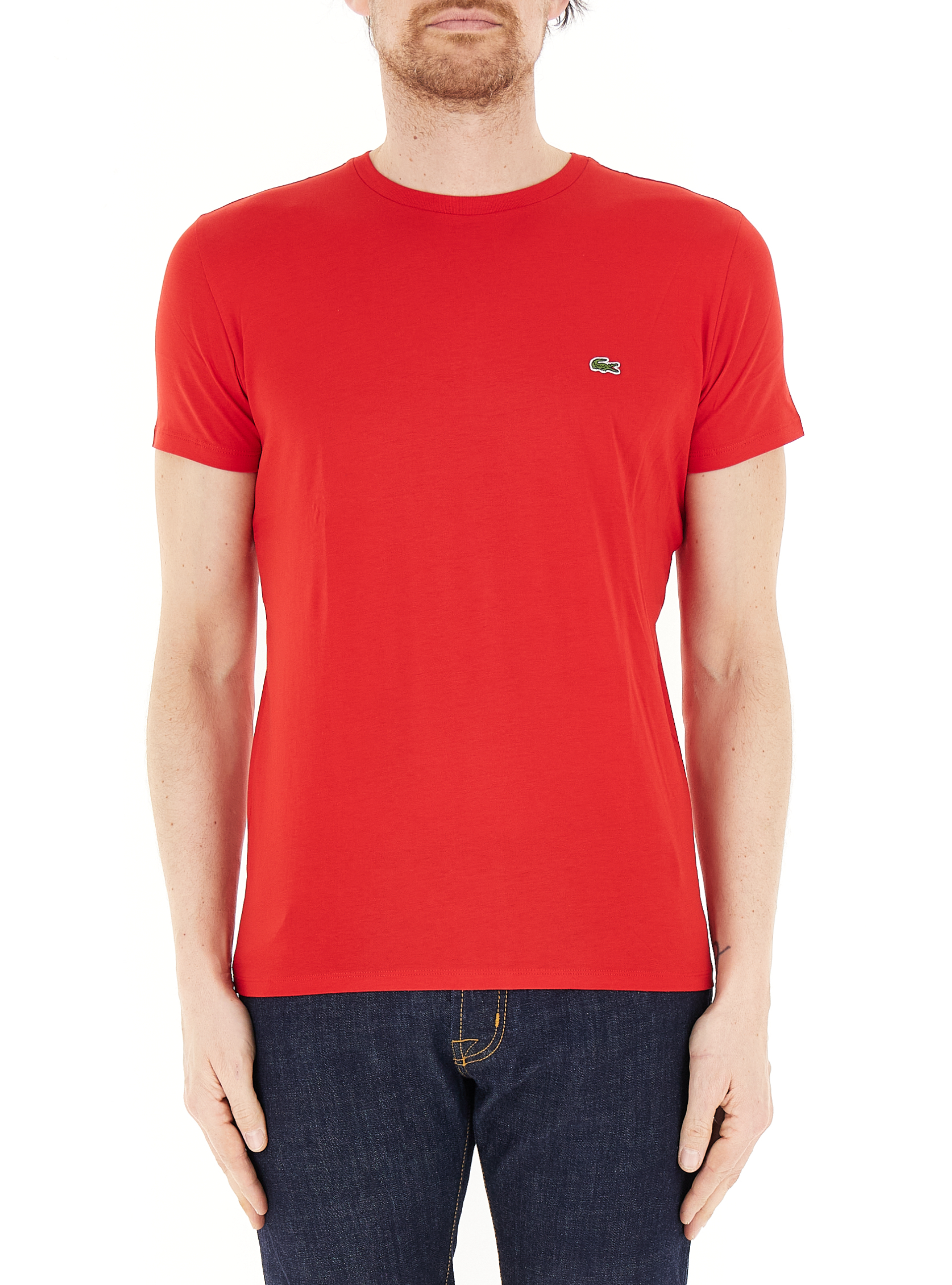 Lacoste T-shirt girocollo ROSSO
