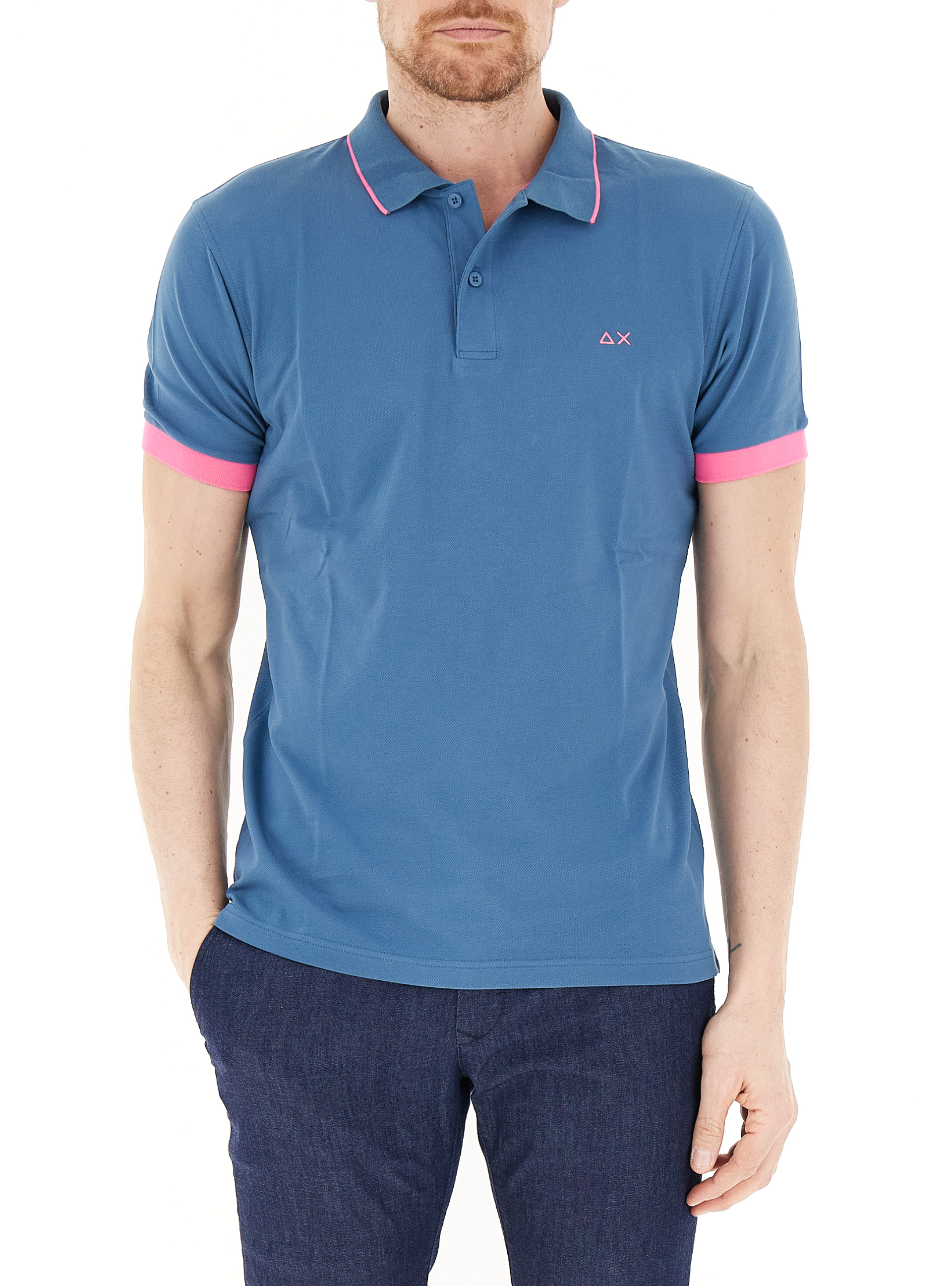 Polo in cotone AZZURRO POLVERE