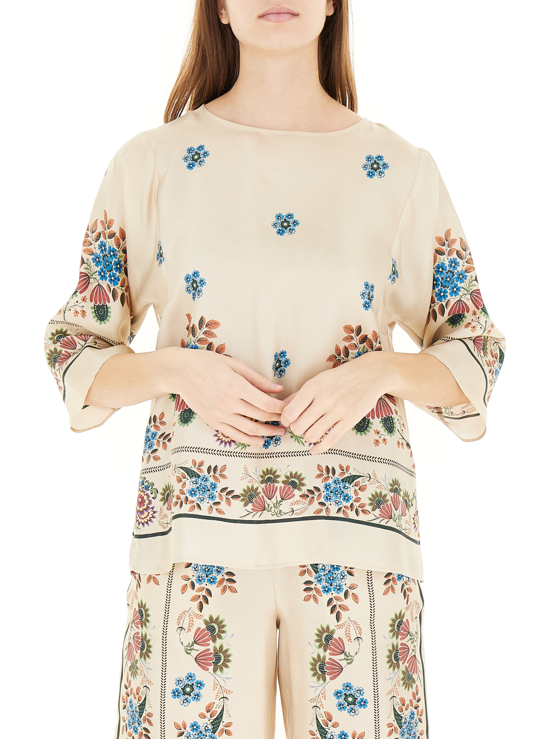 Blusa in seta BEIGE 46