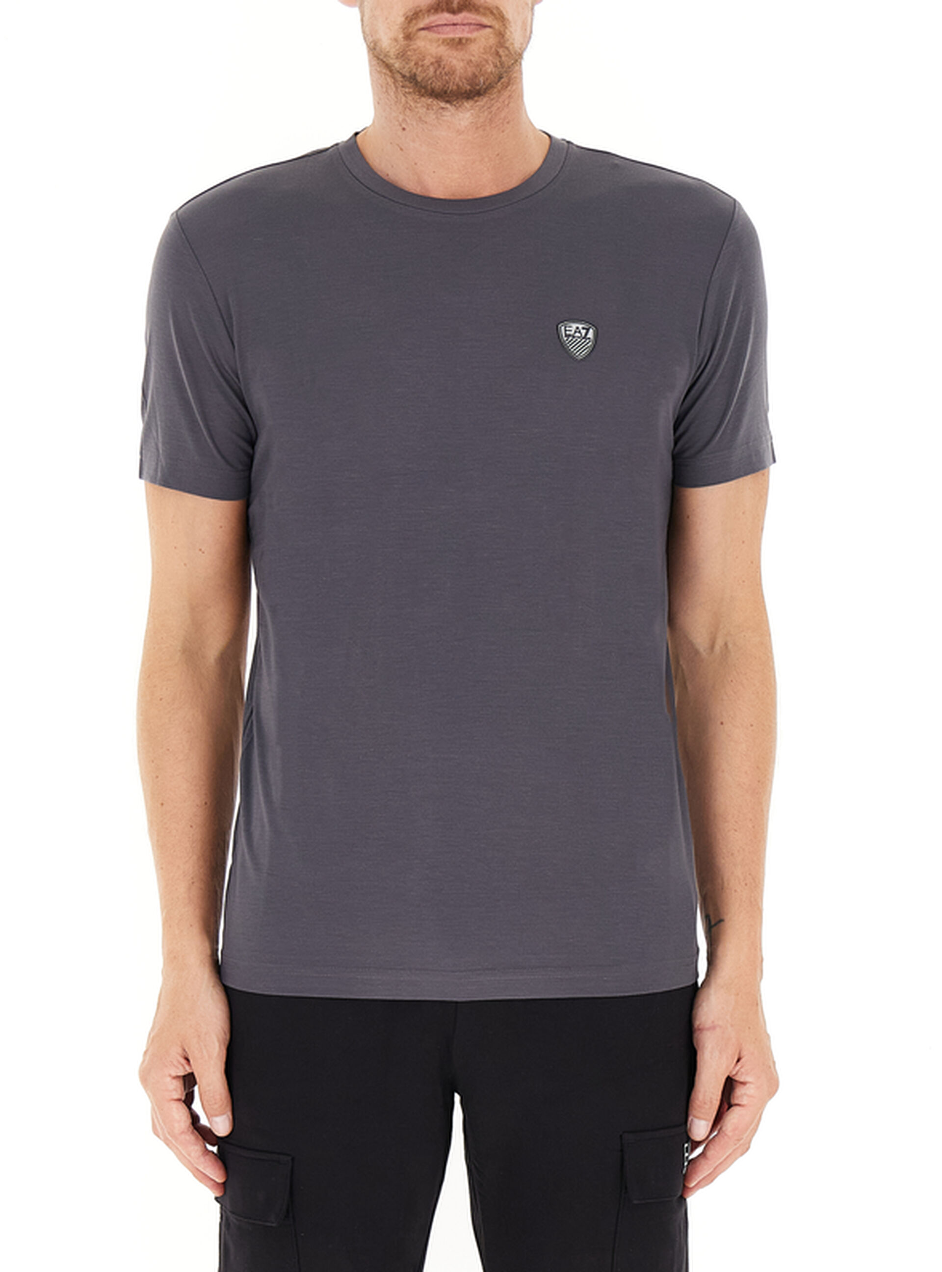 T-shirt girocollo GRIGIO SCURO M