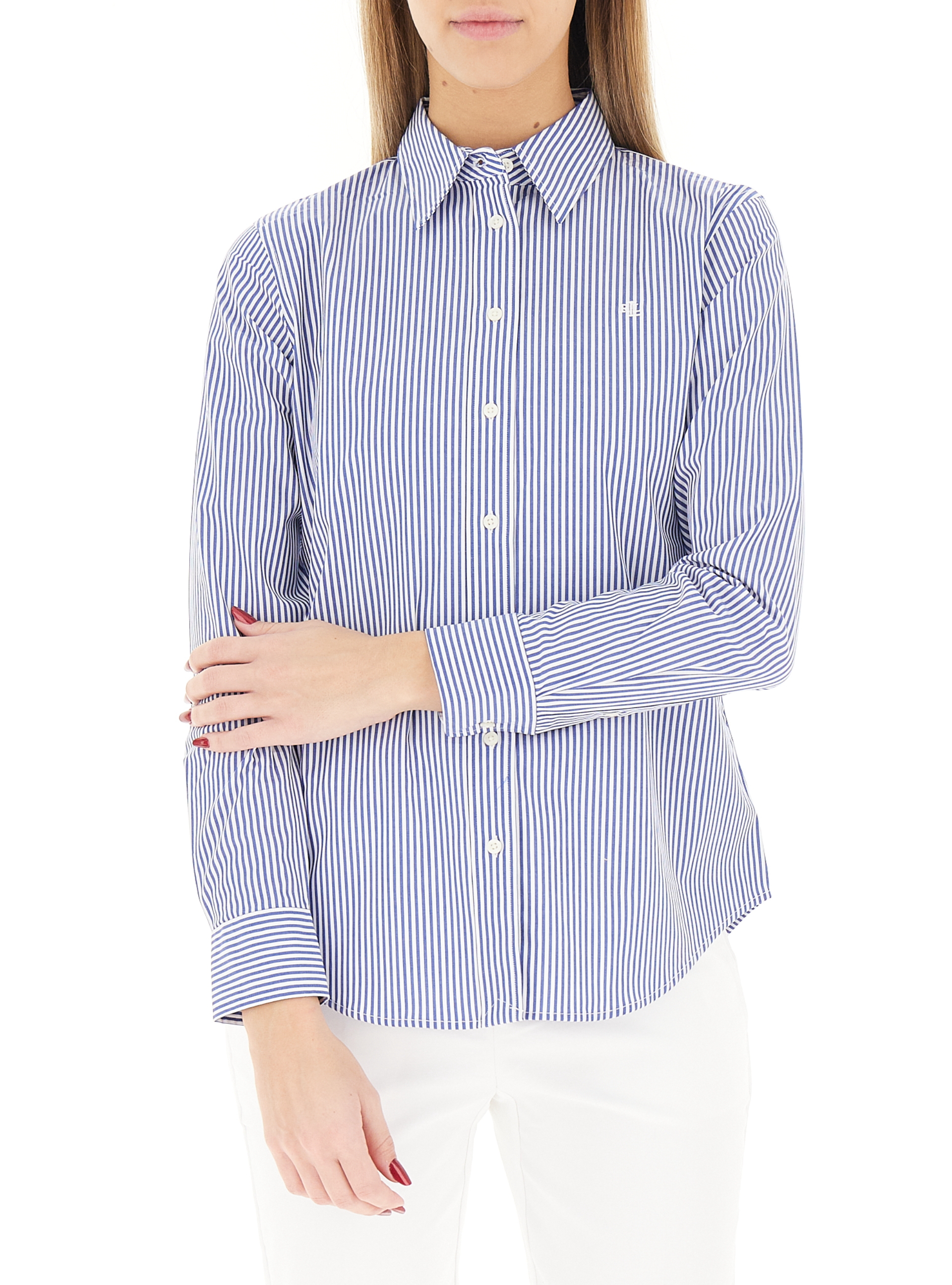 Camicia a righe LAUREN BLU CHIARO L