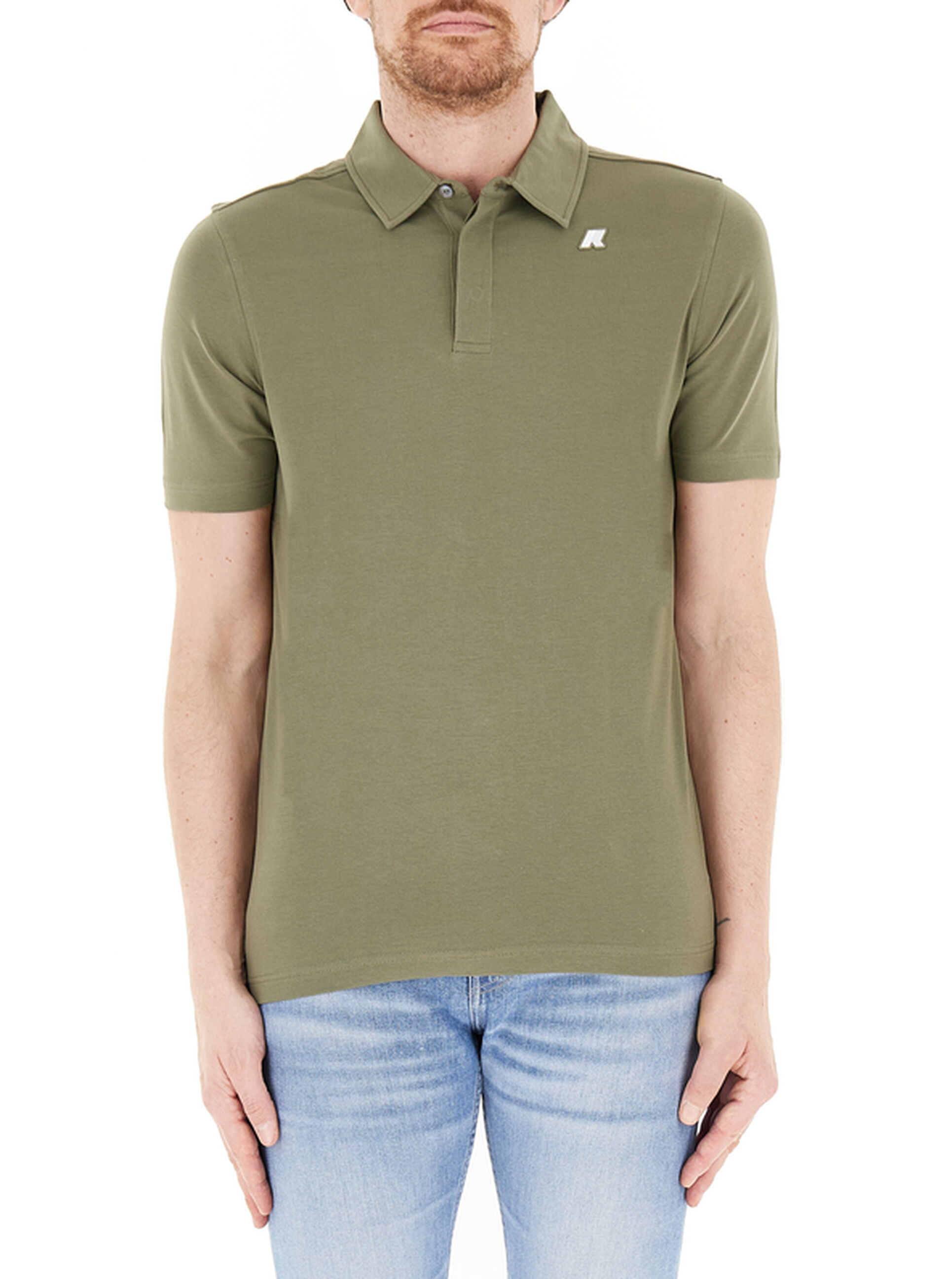 K-way Polo in cotone VERDE OLIVA