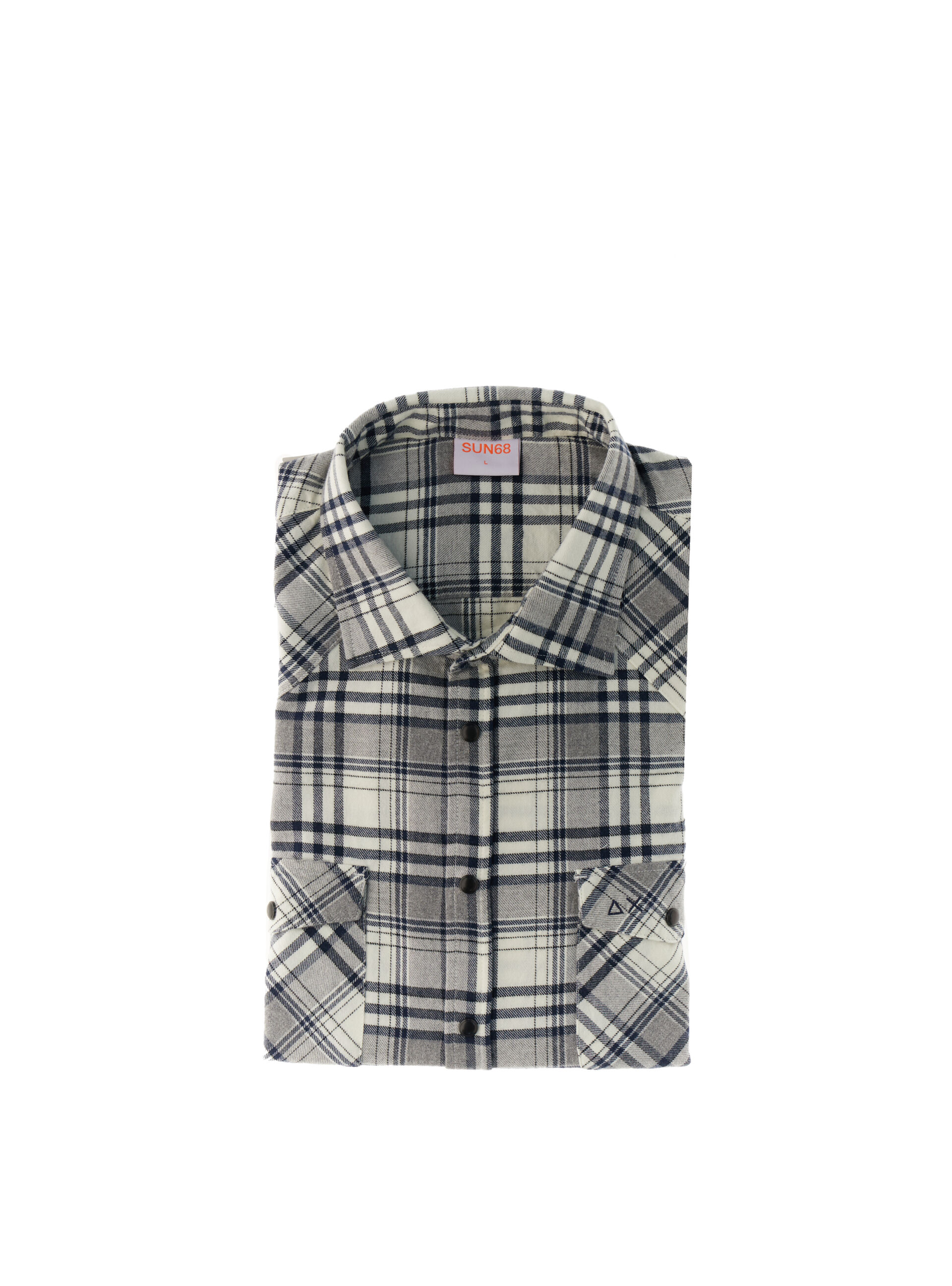 SUN68 Camicia a quadri PANNA M