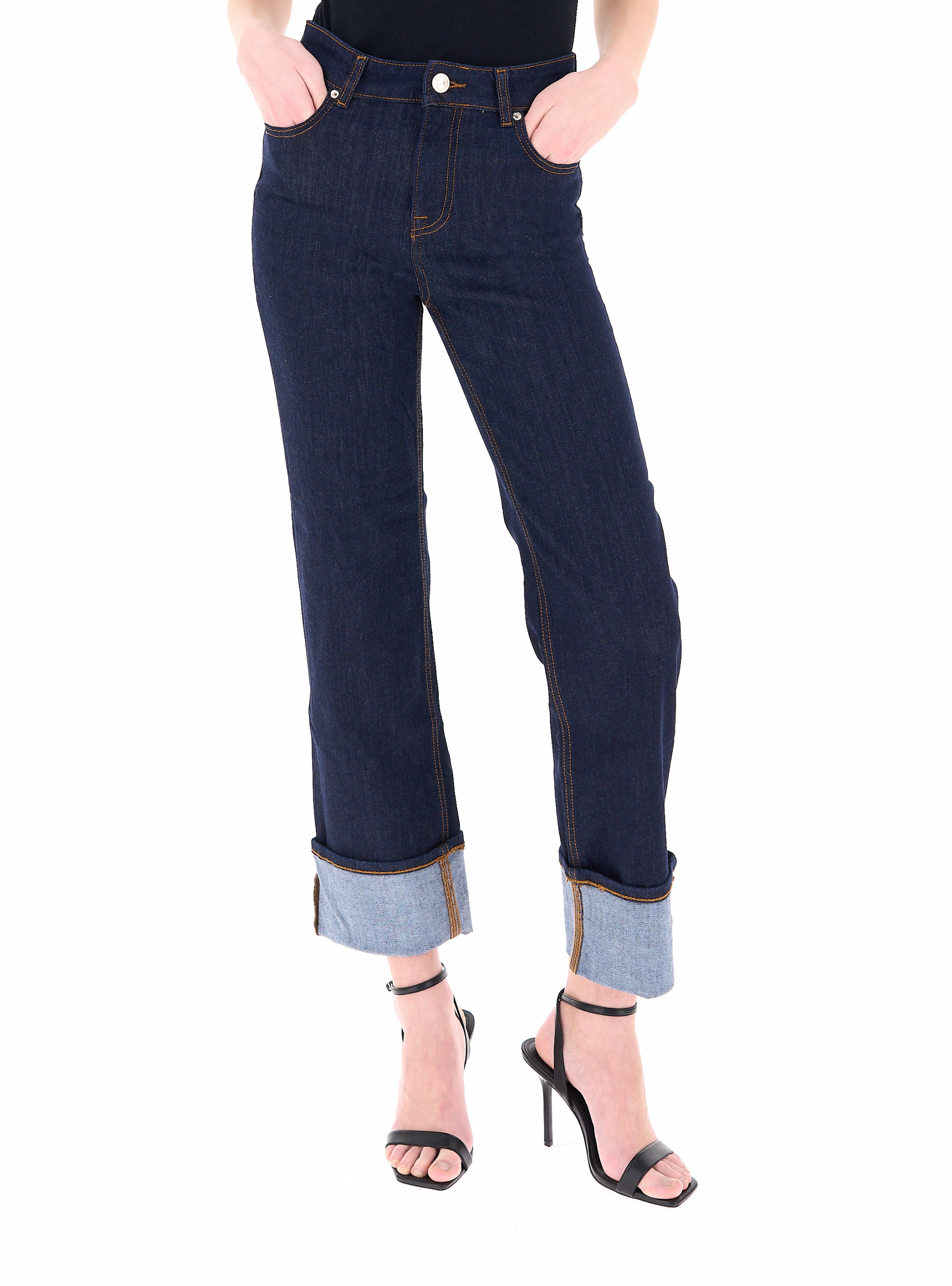 Jeans straight leg BLU SCURO