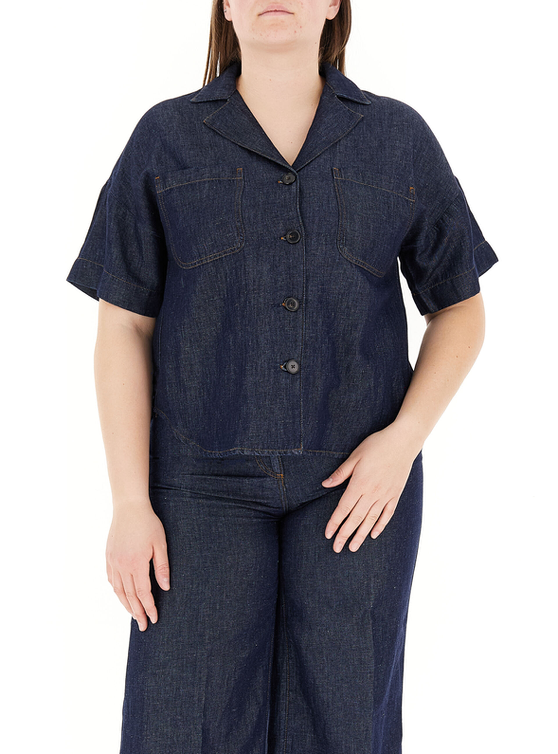 Camicia maniche corte BLU SCURO 21