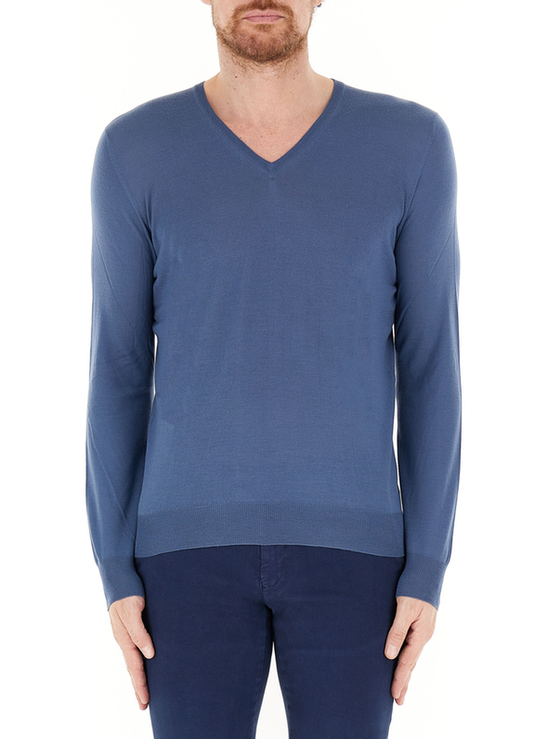 Maglia lana vergine BLU AVIO 52