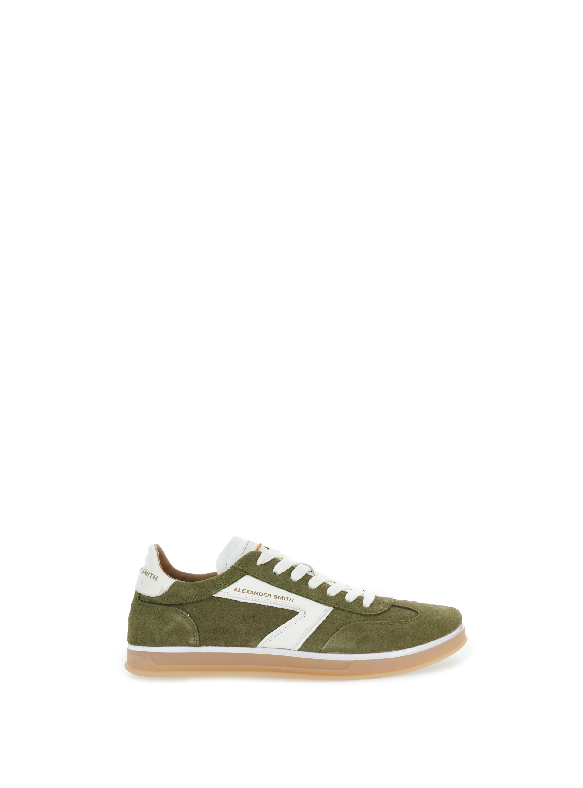 Sneakers in pelle VERDE OLIVA