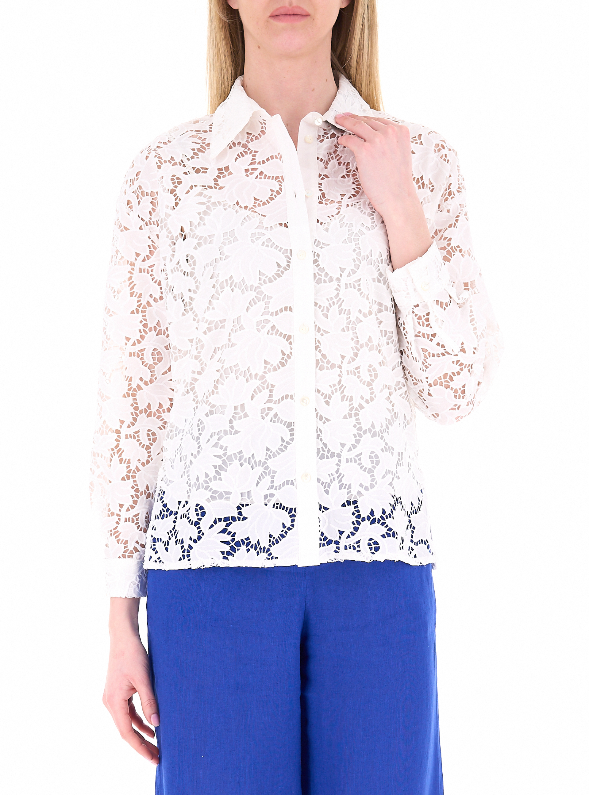 PENNYBLACK Camicia in pizzo PANNA