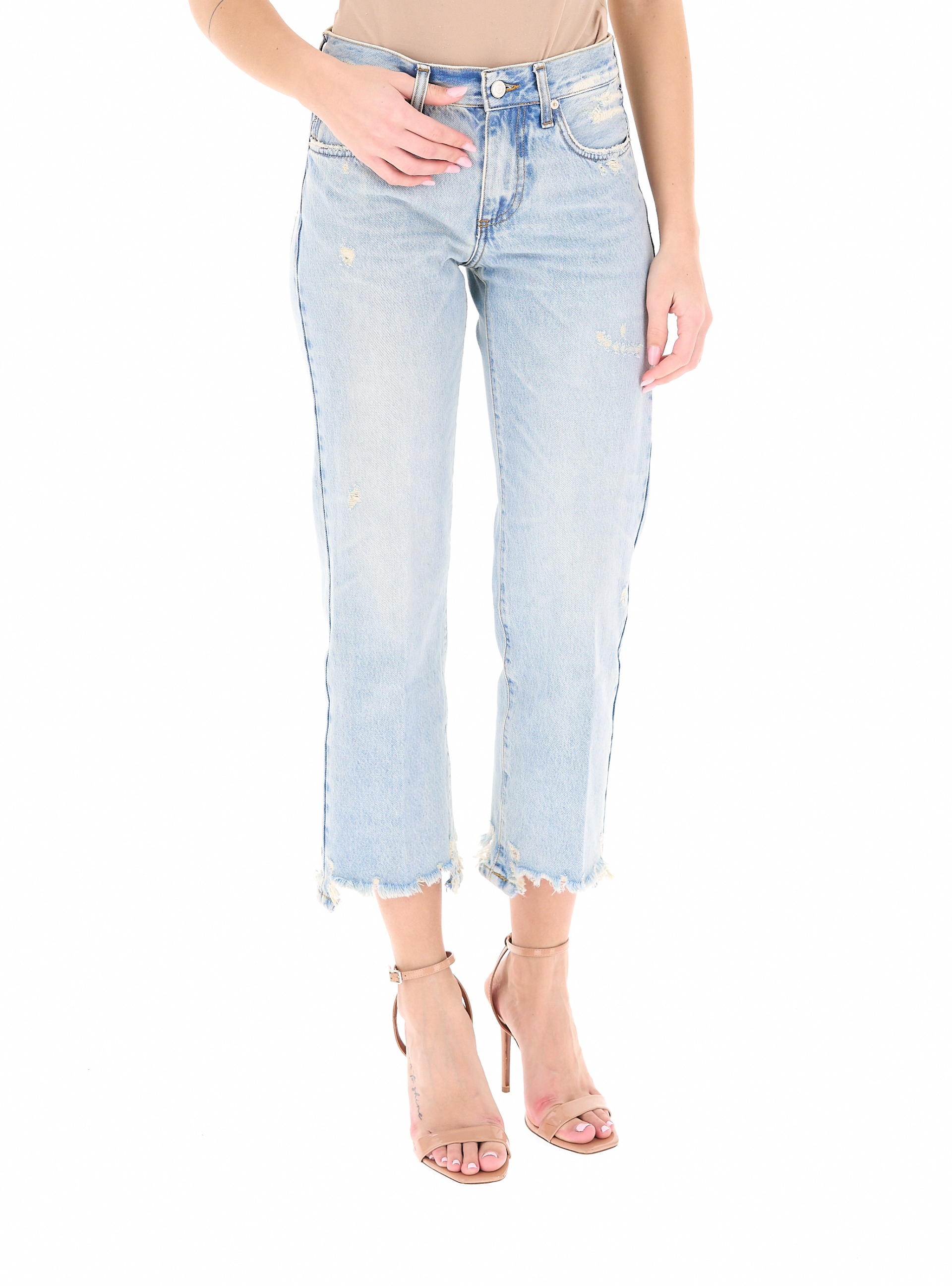 Jeans boyfriend BLU CHIARO L