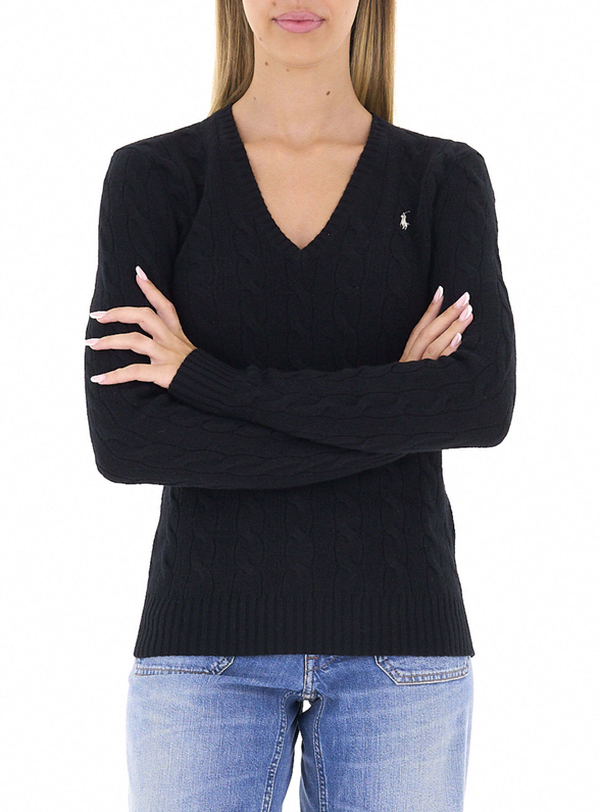 Maglione a trecce NERO XL