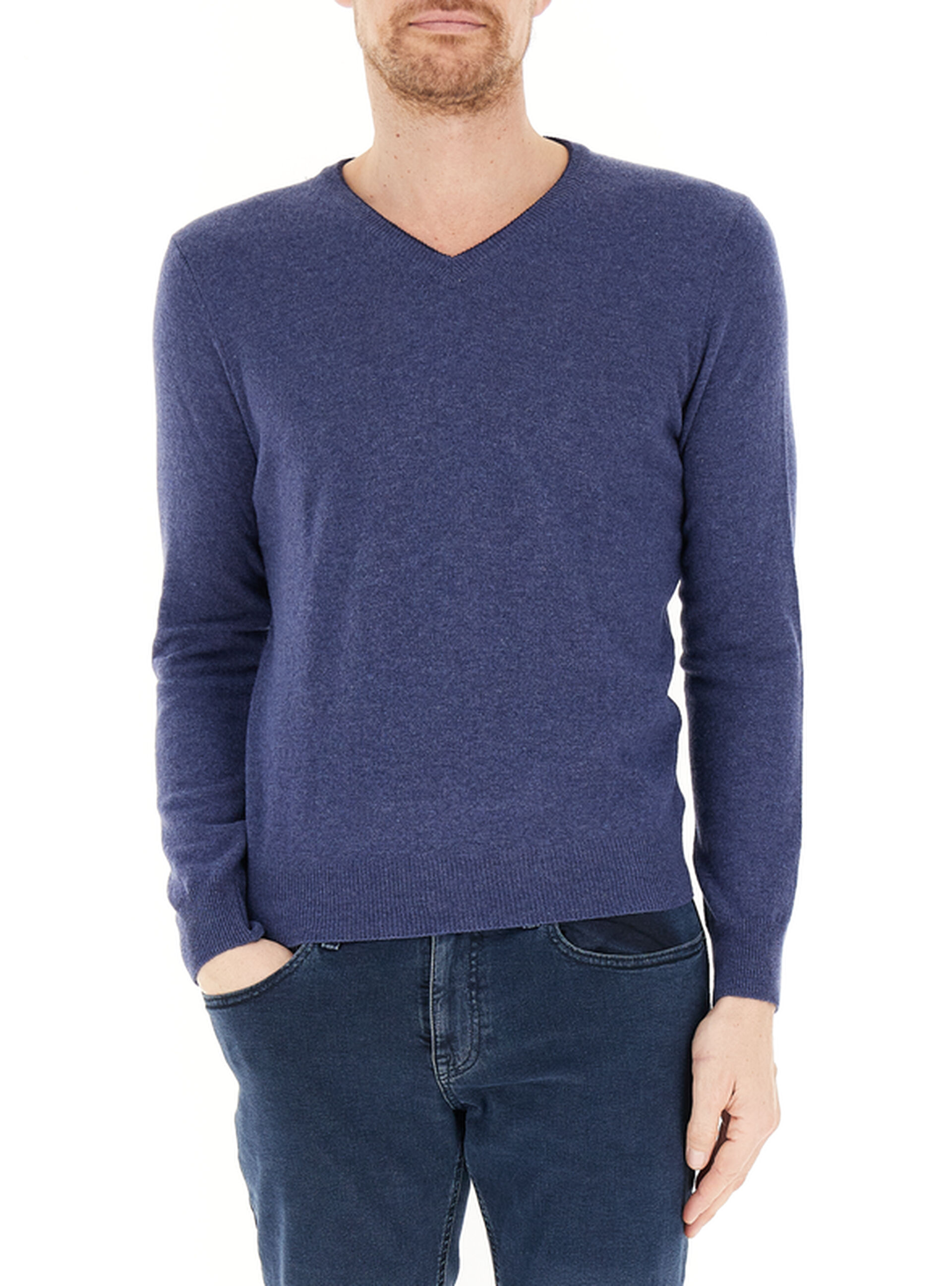 PREMODE Maglione misto lana BLU