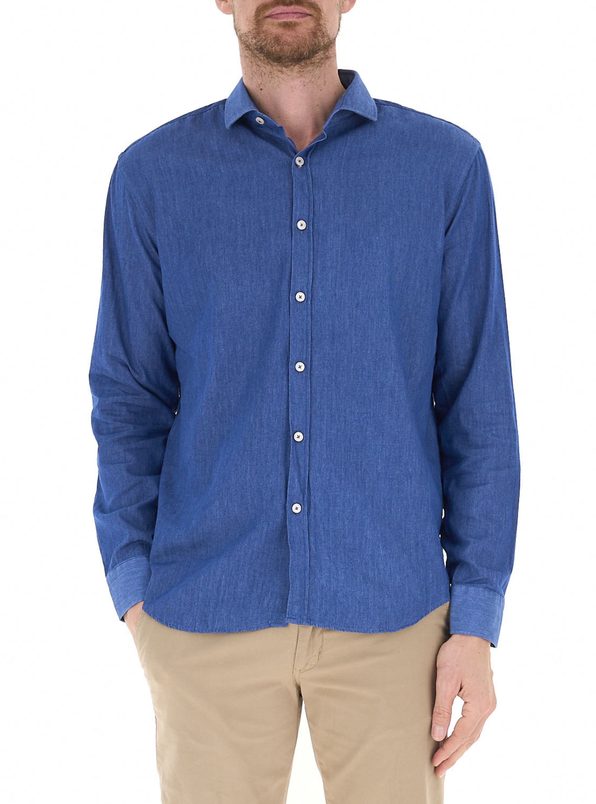 QB24 Camicia in jeans BLU XL