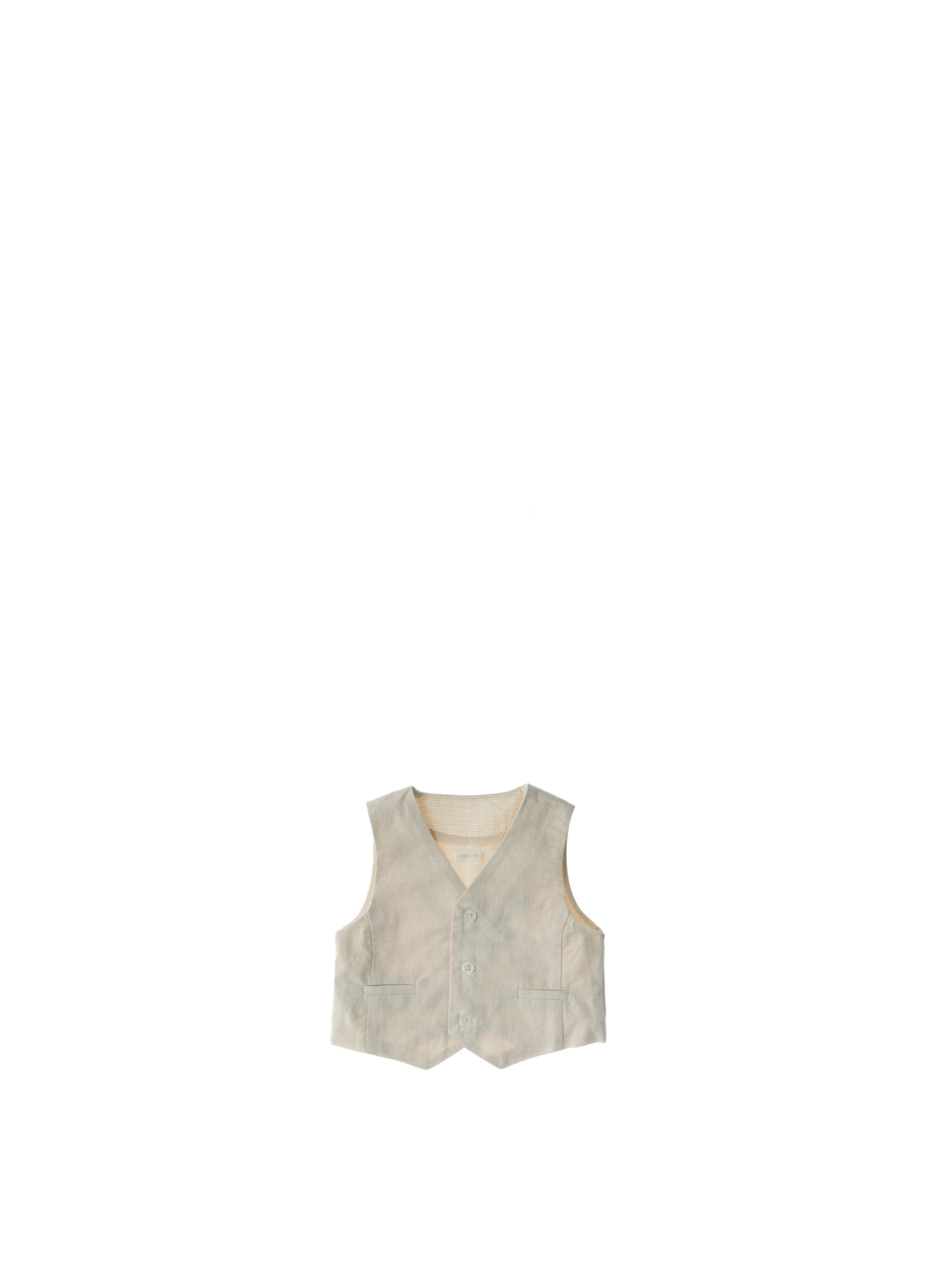 Gilet lino cotone BEIGE 18M