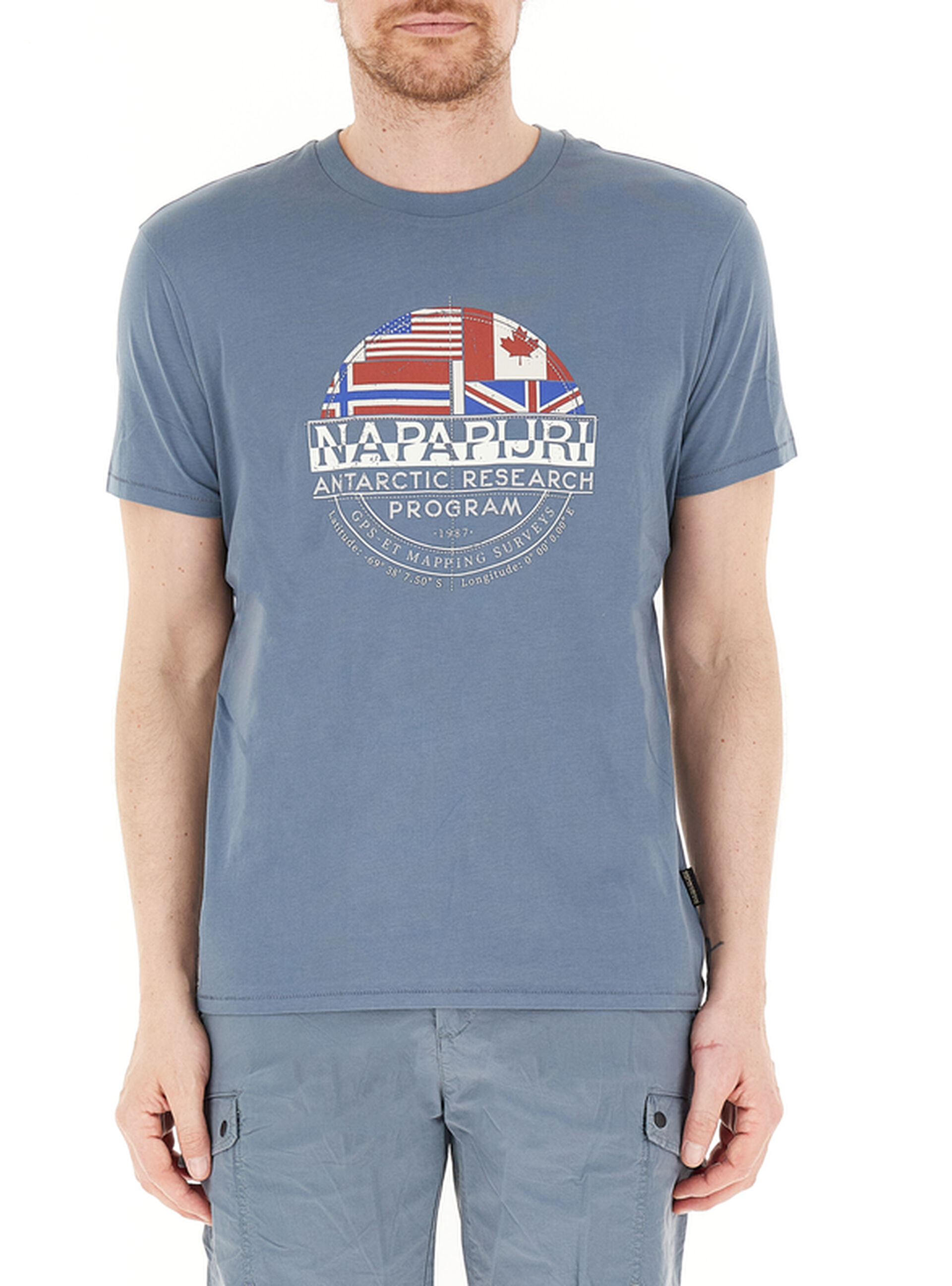 T-shirt girocollo AZZURRO POLVERE