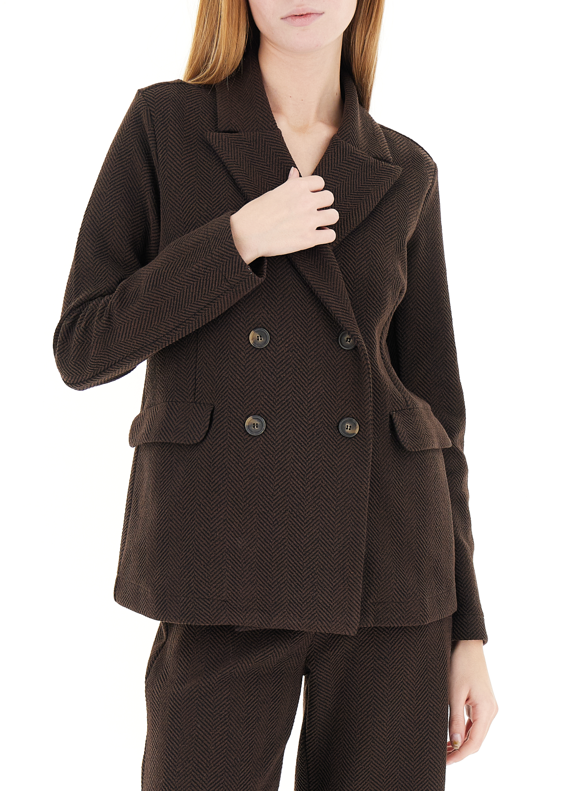 DEHA Blazer doppiopetto MARRONE L
