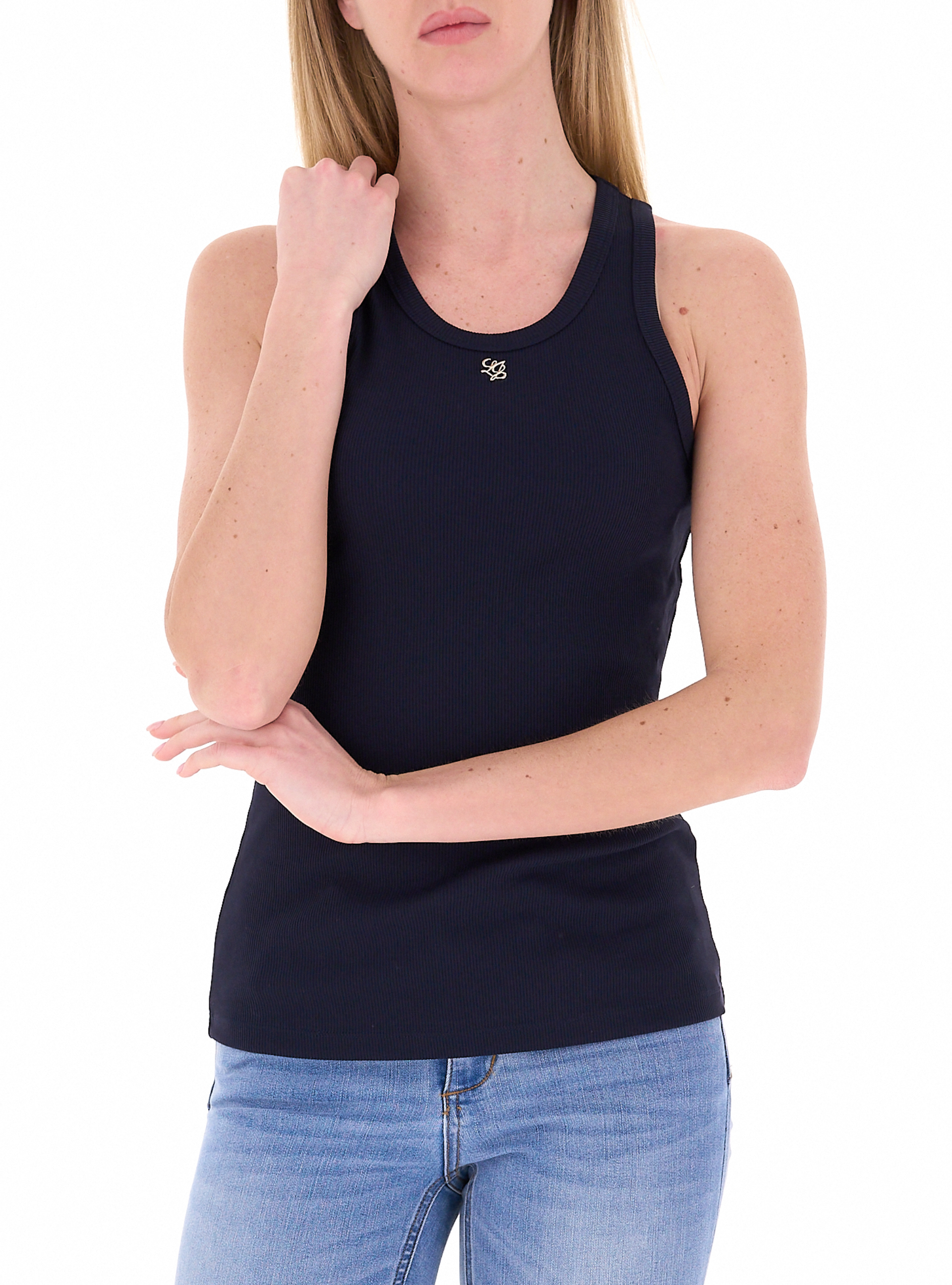 Canotta a costine LIU JEANS NERO S
