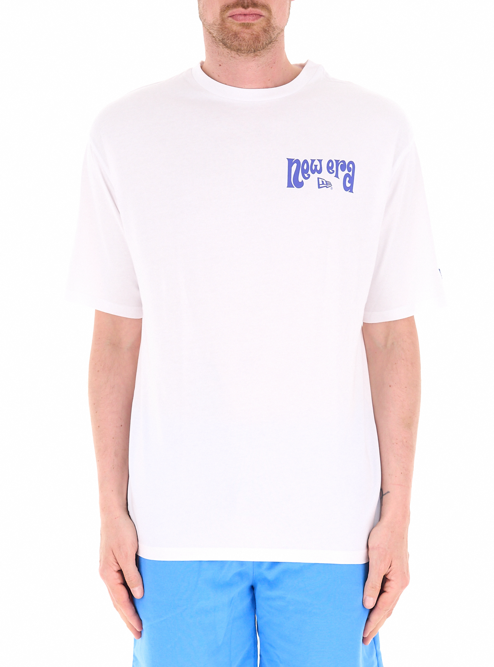 New era T-shirt girocollo PANNA